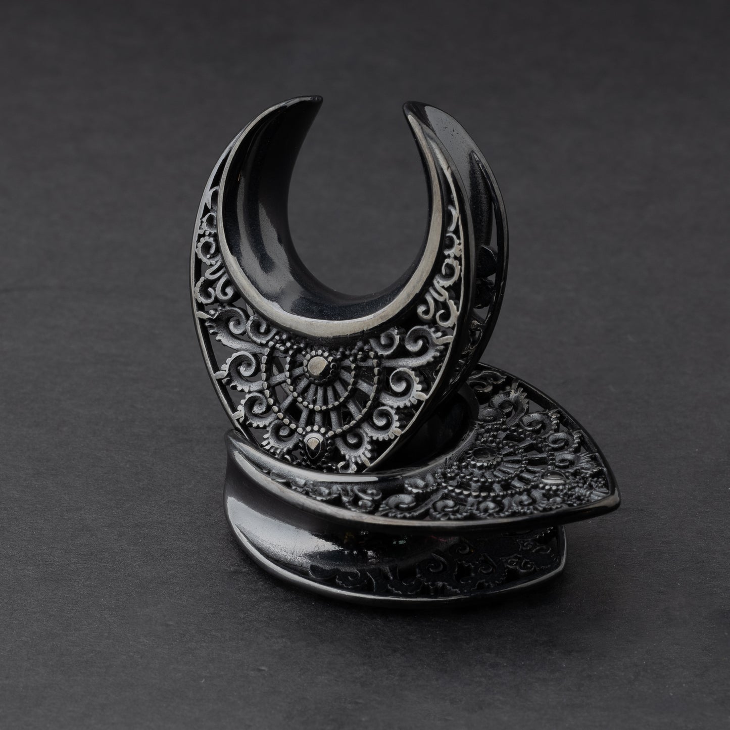 Ornate V Shaped Ear Tunnels