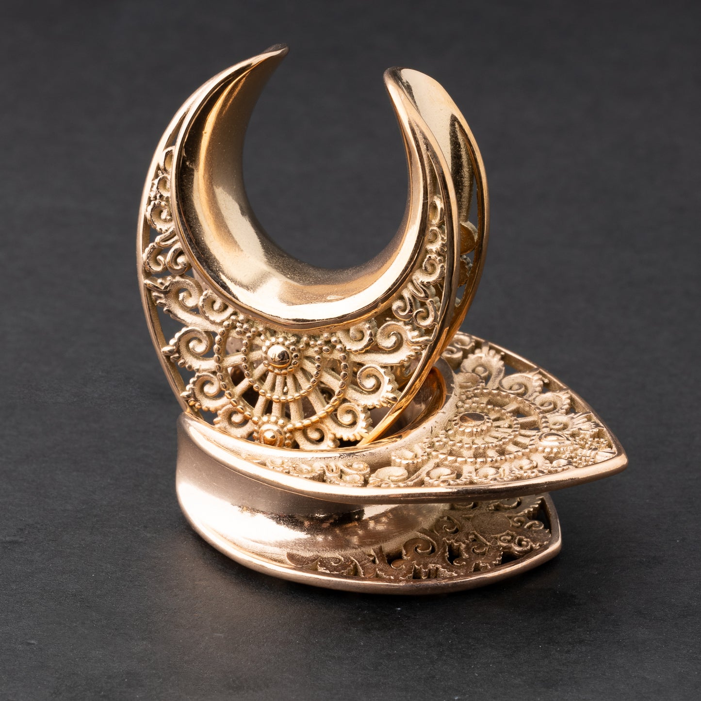 Ornate V Shaped Ear Tunnels