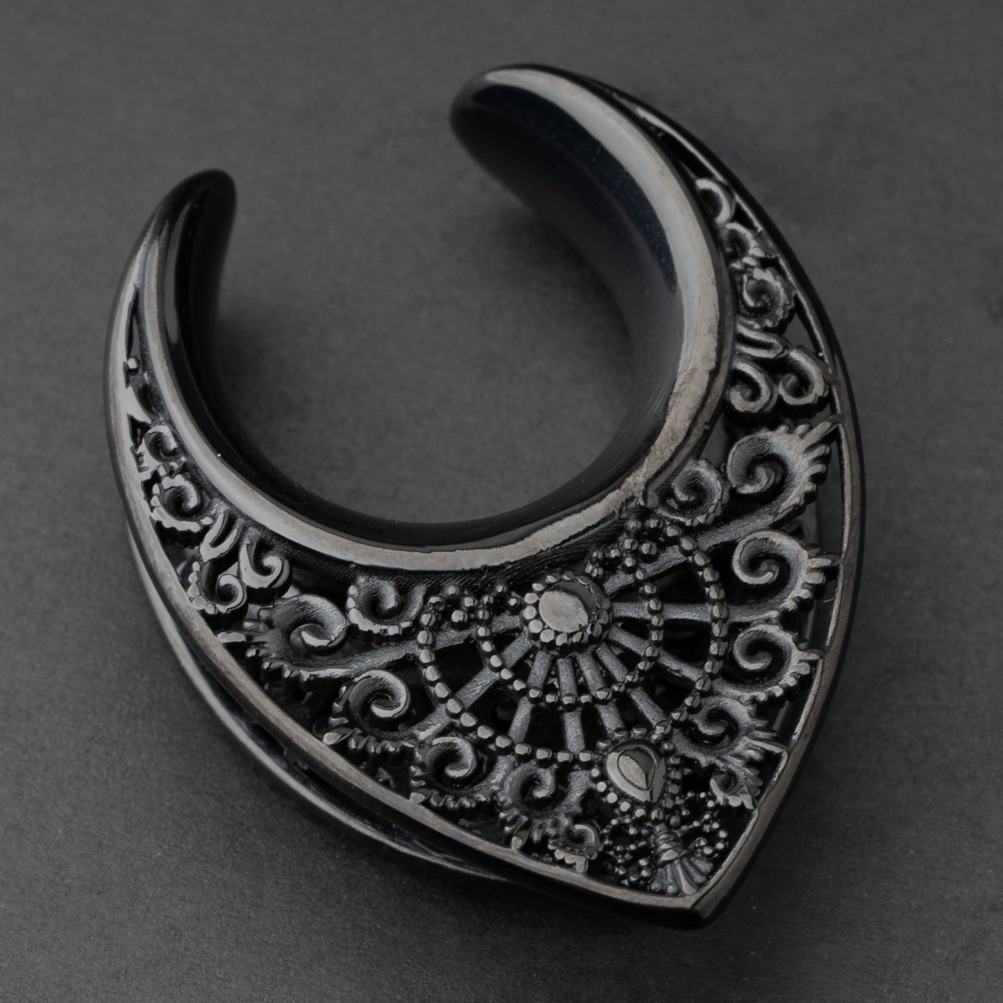 Ornate V Shaped Ear Tunnels