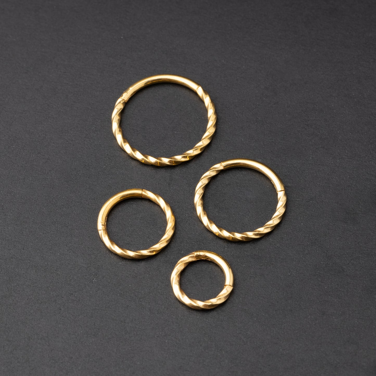 Gold Minimal Twisted Septum Ring