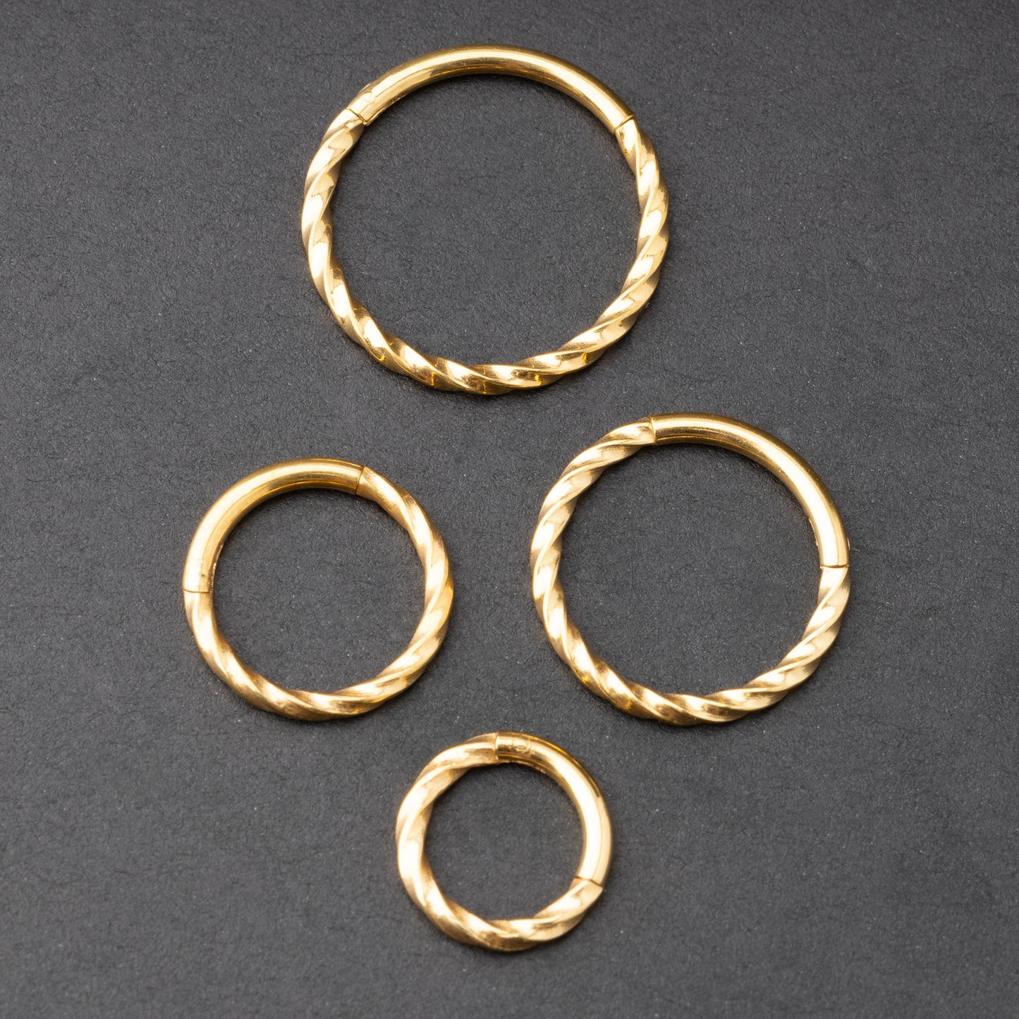 Gold Minimal Twisted Septum Ring