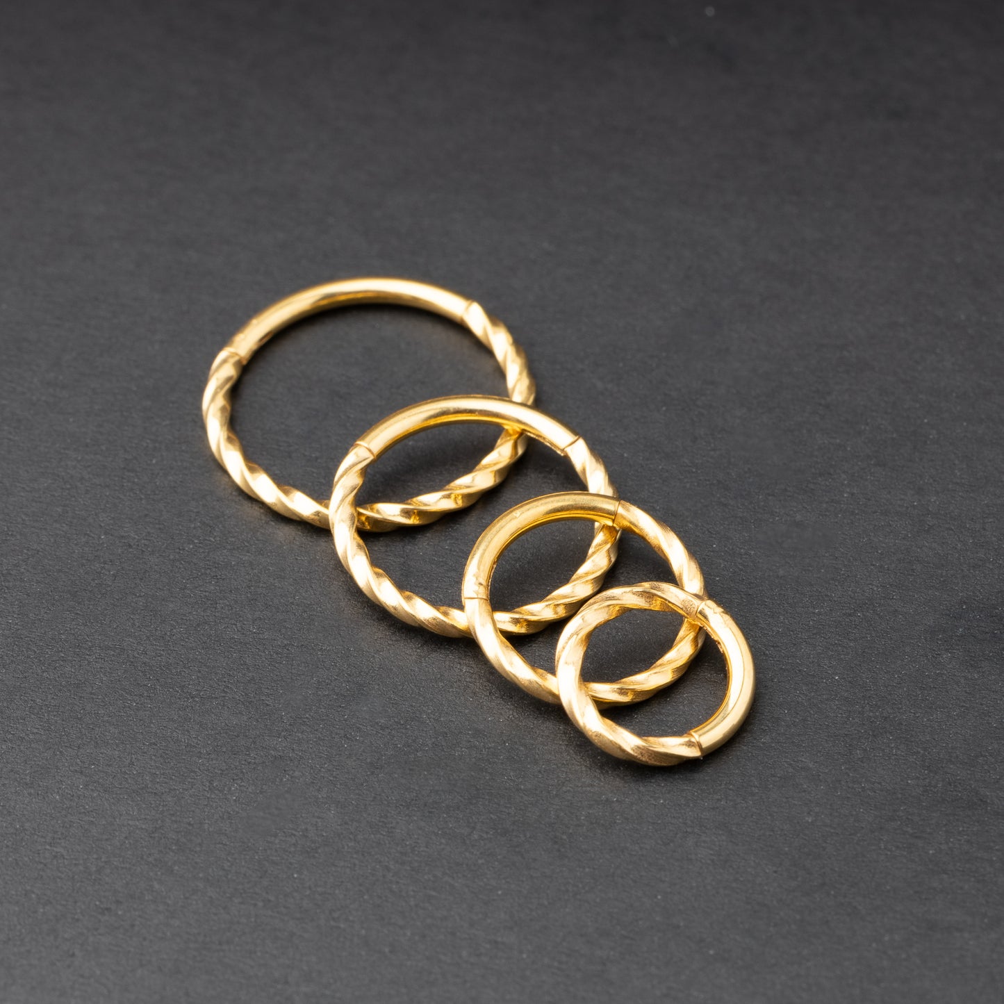 Gold Minimal Twisted Septum Ring