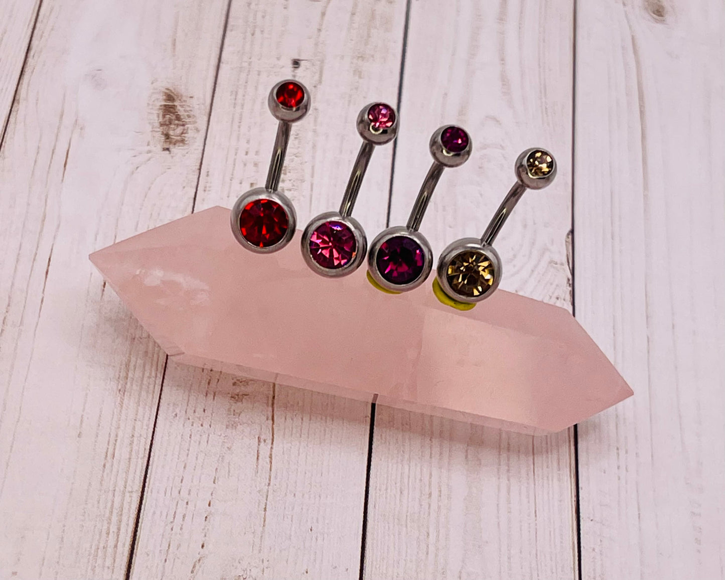 All Colors Double Jewelled 316L Stainless Steel Belly Piercing, Surgical Steel, Navel Jewelry, Belly Rings Dainty, Body Jewelry, Belly Bar