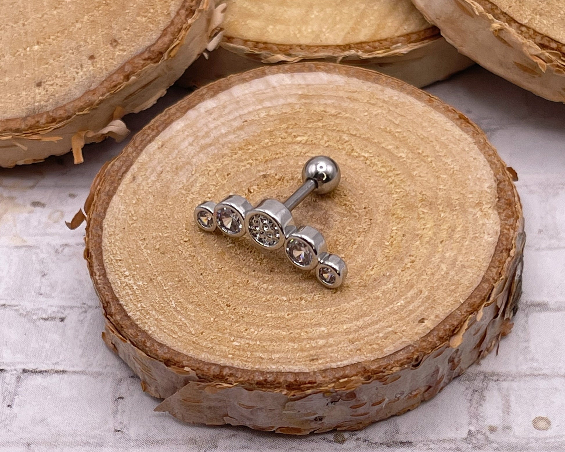 Jewelled Screw Back Earrings, Helix Jewelry, Conch Piercing, Labret Bars, Heart, Dog Paw, Cross