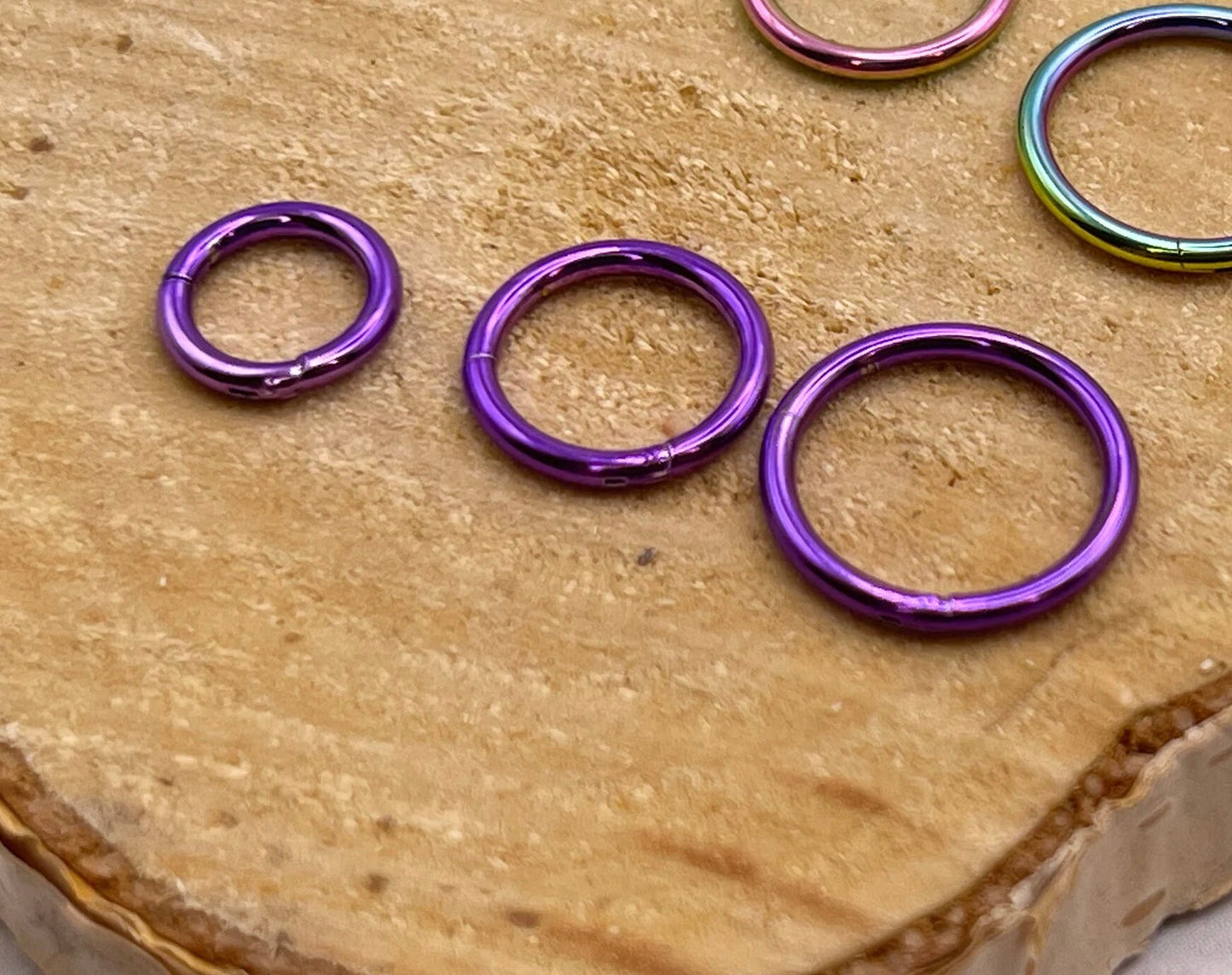 Minimal Plain Stainless Steel Septum Ring in ALL colours and sizes Septum Clicker 16 Gauge 1.2mm hinged Segment clicker - Nose - Conch - Ear