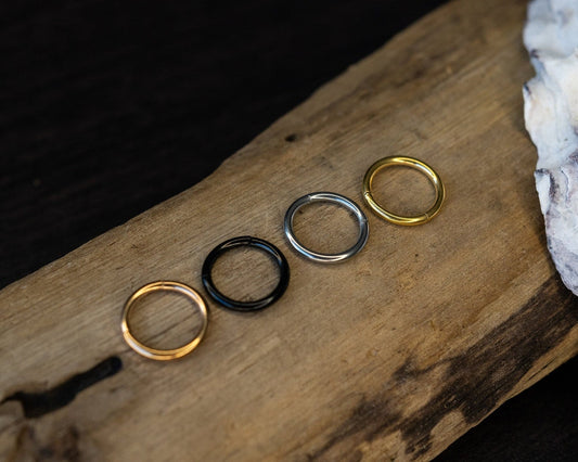 Minimal Plain Stainless Steel Septum Ring in ALL colours and sizes Septum Clicker 16 Gauge 1.2mm hinged Segment clicker - Nose - Conch - Ear