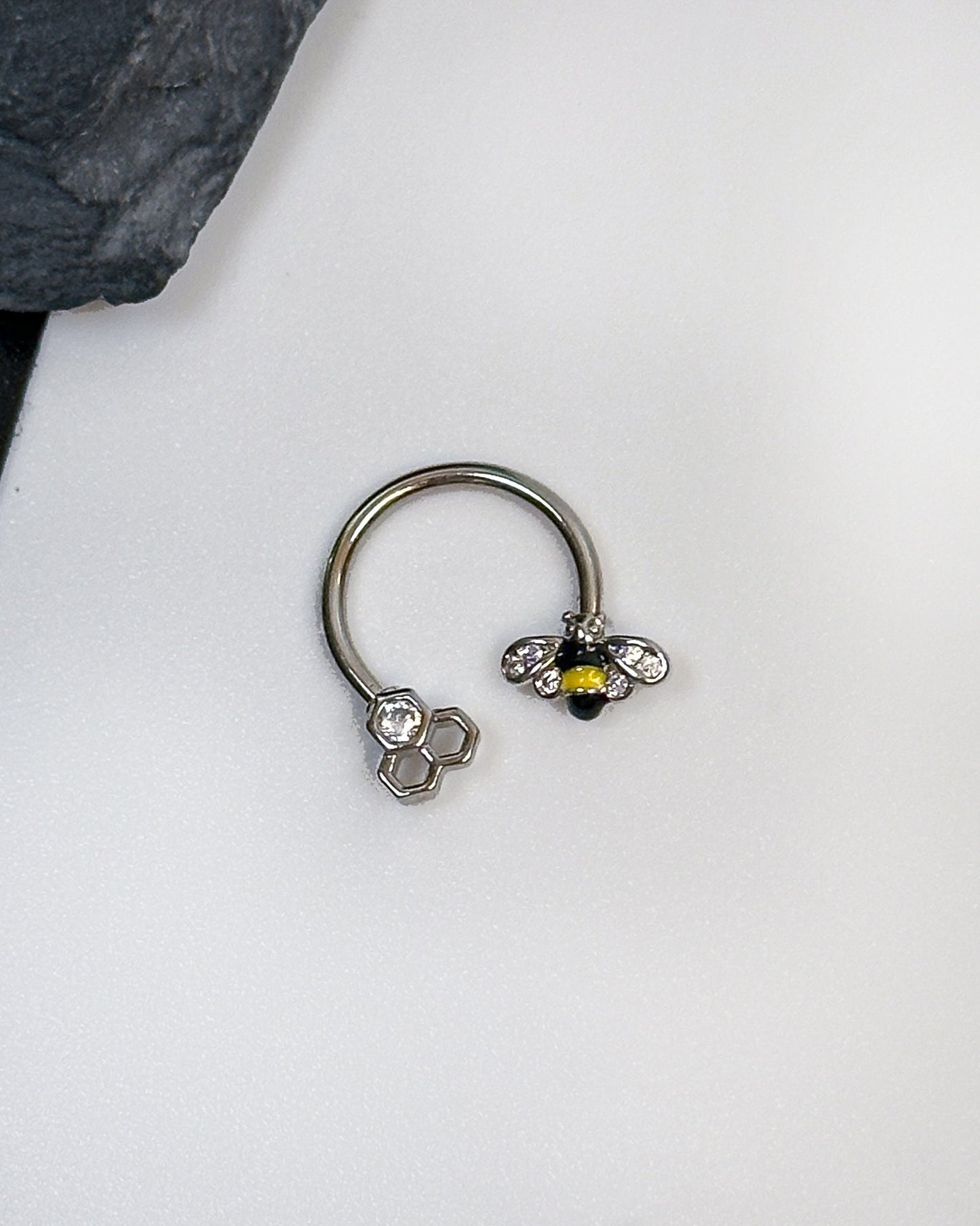 Super Cute Horseshoe Hoops, for septum, ear and nose piercings. Honey Bee, Astrology, Butterflies and Stars