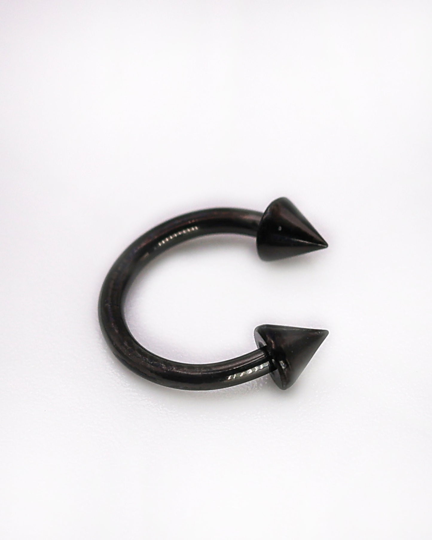 Spiked Horseshoe TITANIUM G23 Septum Ring - 8mm or 10mm Septum hoop 16 Gauge 1.2mm hinged Segment Nose Conch - Ear