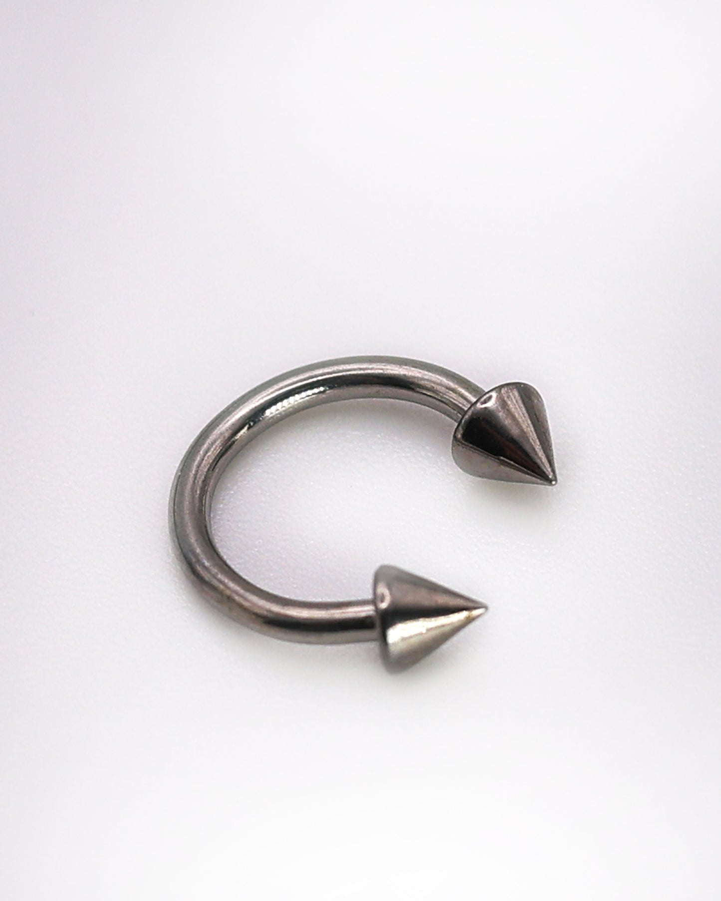 Spiked Horseshoe TITANIUM G23 Septum Ring - 8mm or 10mm Septum hoop 16 Gauge 1.2mm hinged Segment Nose Conch - Ear