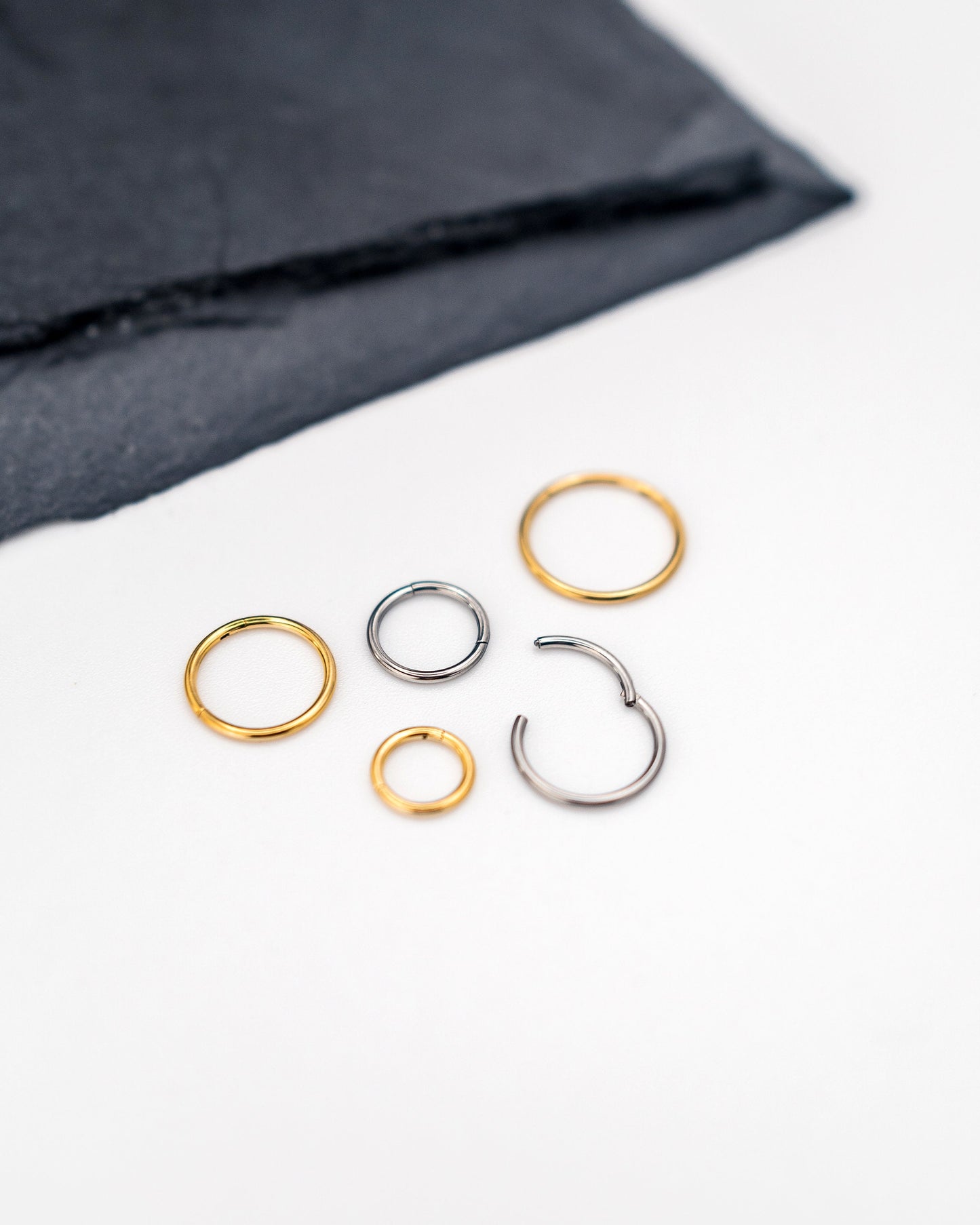 Titanium Clicker Hoops - 18G 1.0mm - Minimal Septum Ring - Ear Clicker Endless Hoops Sleeper Segment clicker - Nose - Conch - Hypoallergenic