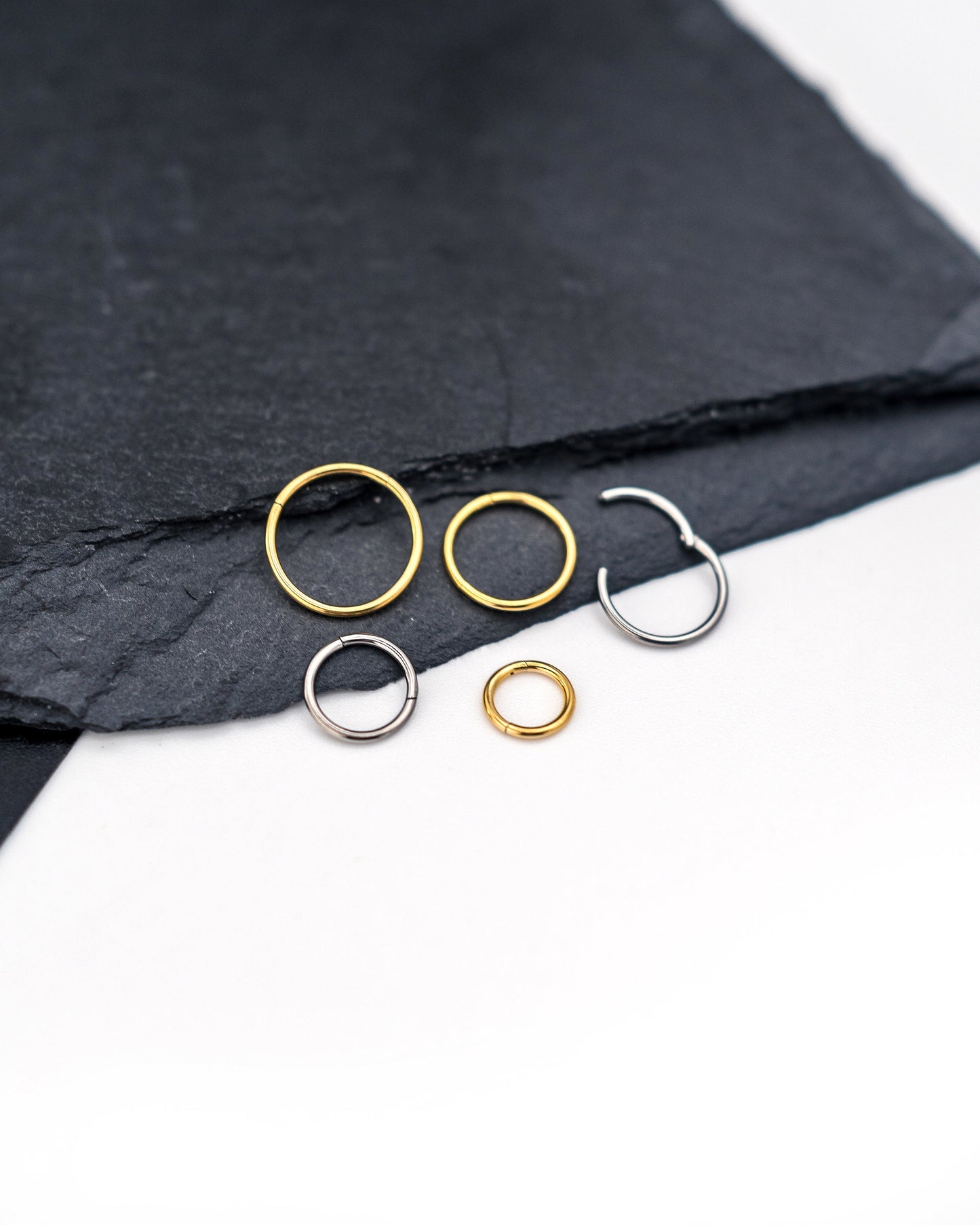 Titanium Clicker Hoops - 18G 1.0mm - Minimal Septum Ring - Ear Clicker Endless Hoops Sleeper Segment clicker - Nose - Conch - Hypoallergenic