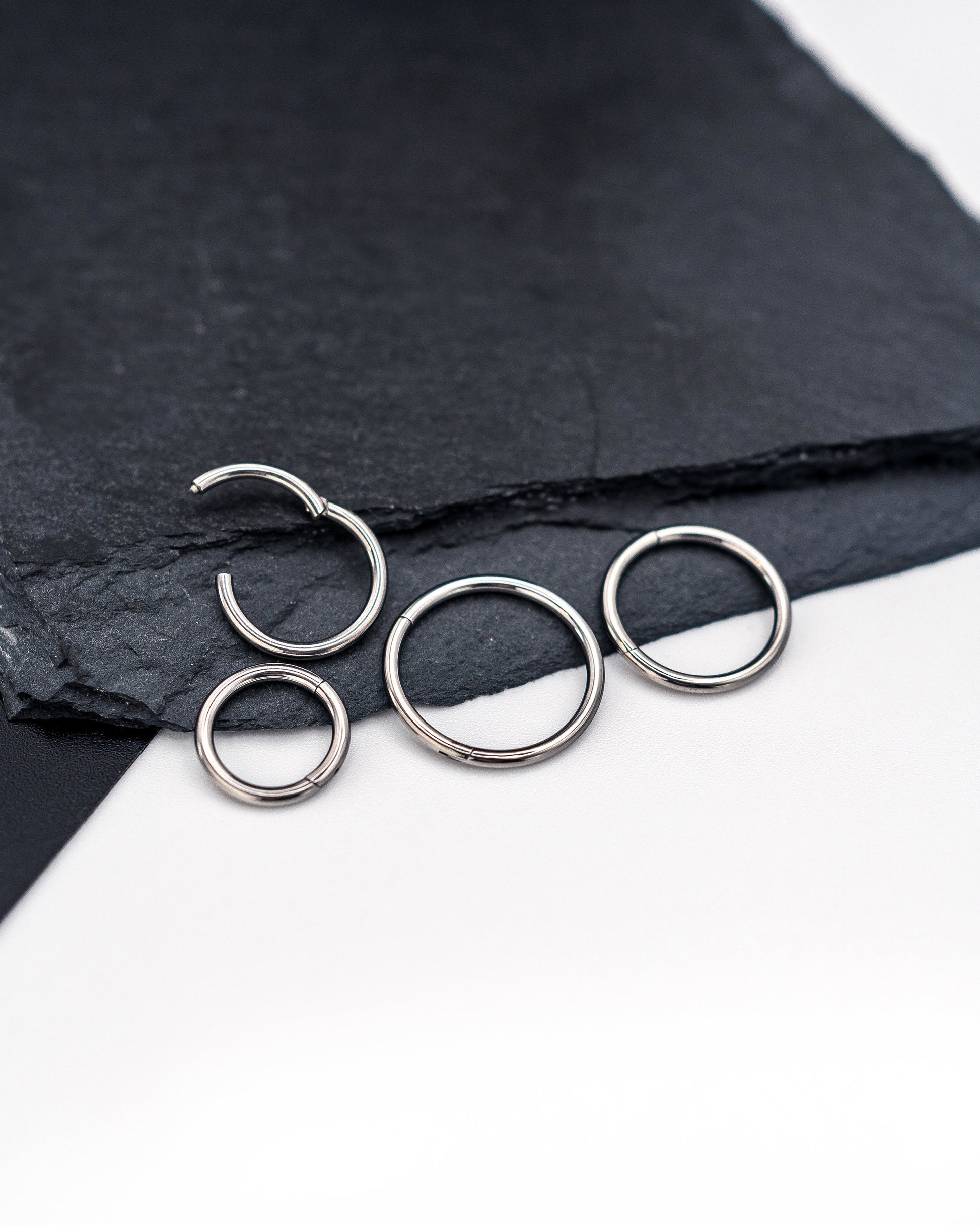 Titanium Clicker - Large Gauge 10G 14G - Hoops Minimal Septum Ring - Ear - Endless Hoops Sleeper Segment clicker - Nose - Hypoallergenic