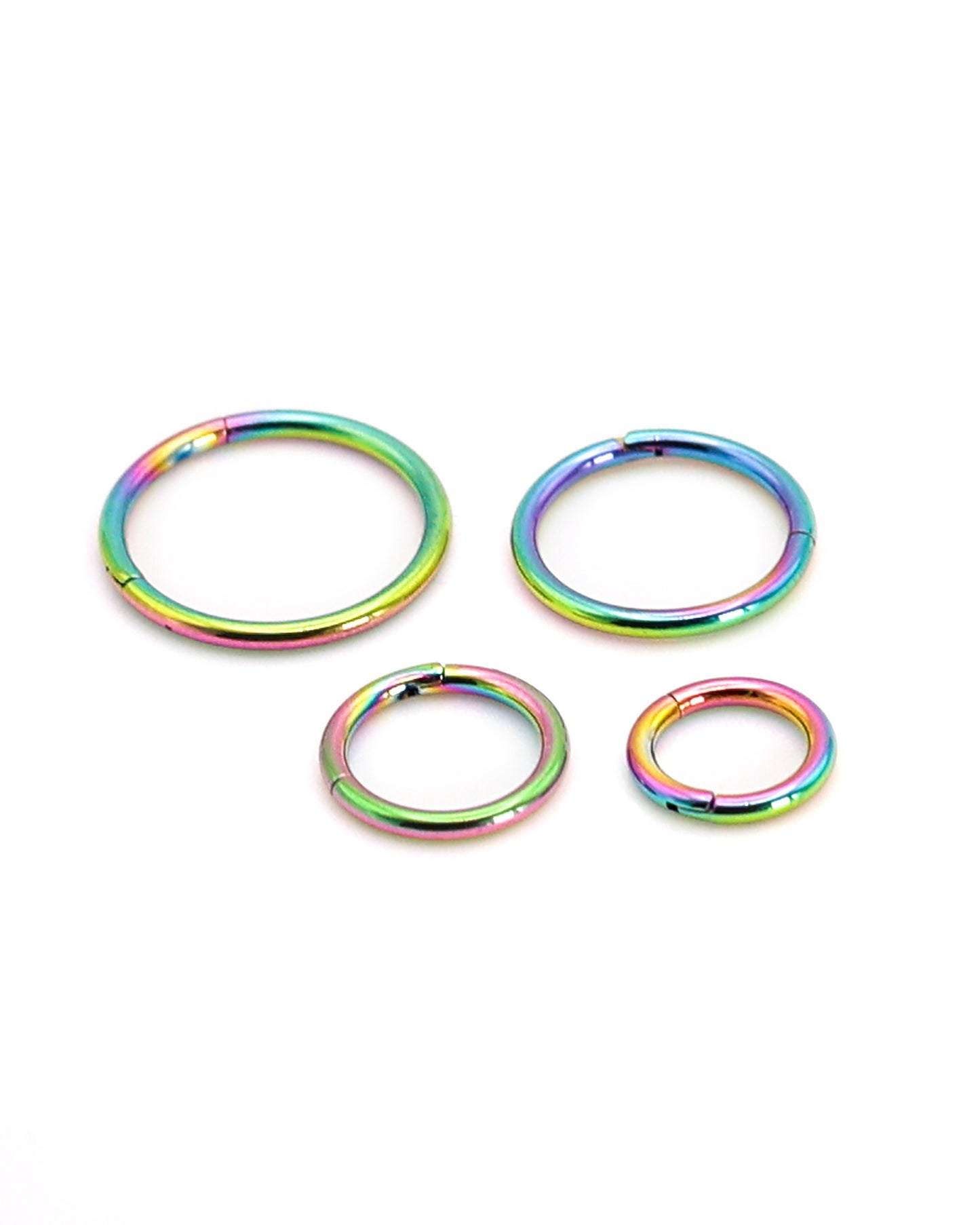 Titanium Implant Grade Clicker Hoops in all colours and sizes - septum clicker 16 Gauge 1.2mm hinged Nose Jewelry, Helix Hoop, Daith Jewelry