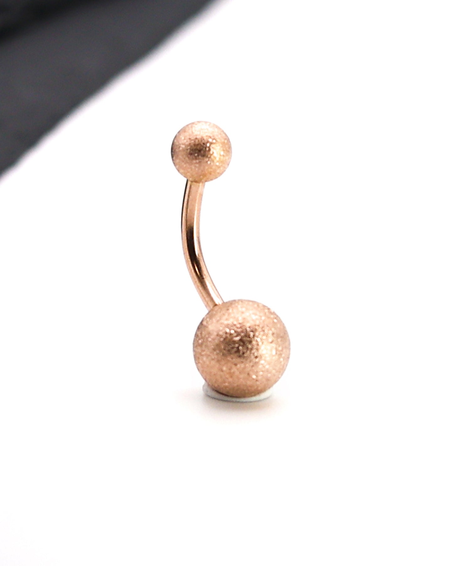 Minimal 316L Stainless Steel 14 Gauge 1.6mm Standard Simple Small with solid top and bottom ball - Belly Button Navel Ring