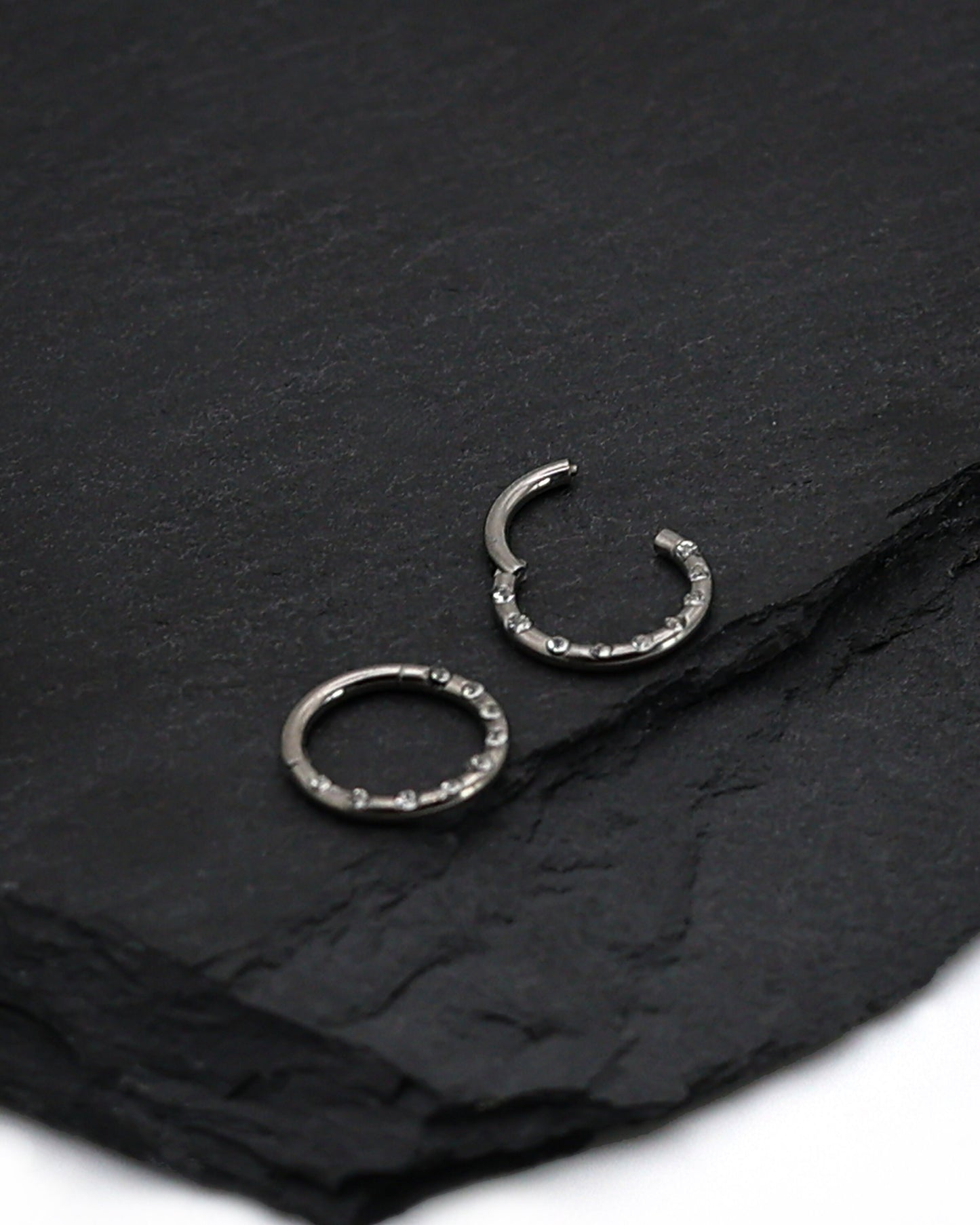 Jewelled Titanium Clicker, Daith or Septum Ring - Septum Jewelry, Daith Hoop, 16 Gauge Septum Ring, Septum Piercings