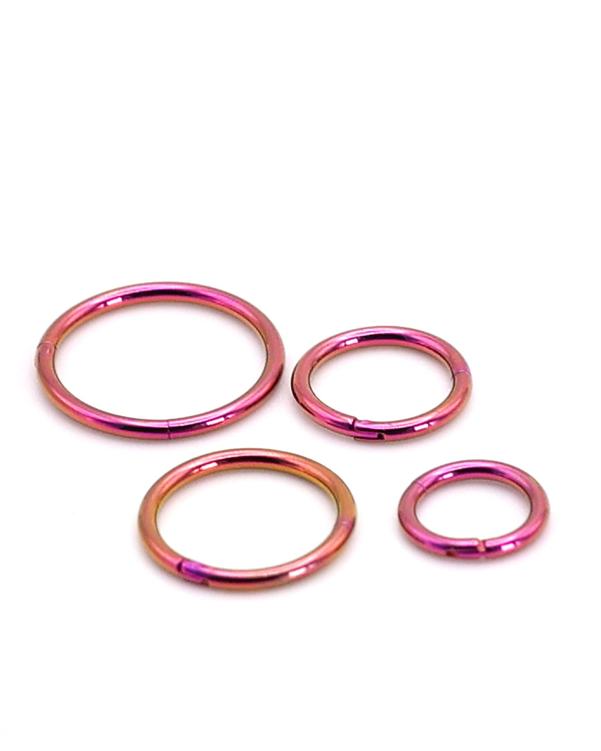 Titanium Implant Grade Clicker Hoops in all colours and sizes - septum clicker 16 Gauge 1.2mm hinged Nose Jewelry, Helix Hoop, Daith Jewelry