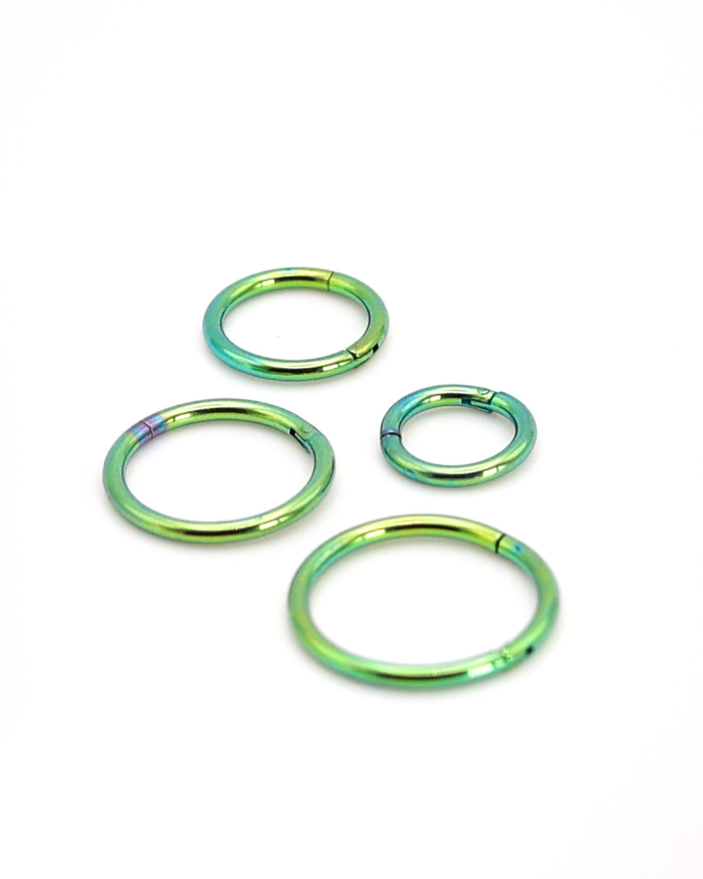 Titanium Implant Grade Clicker Hoops in all colours and sizes - septum clicker 16 Gauge 1.2mm hinged Nose Jewelry, Helix Hoop, Daith Jewelry