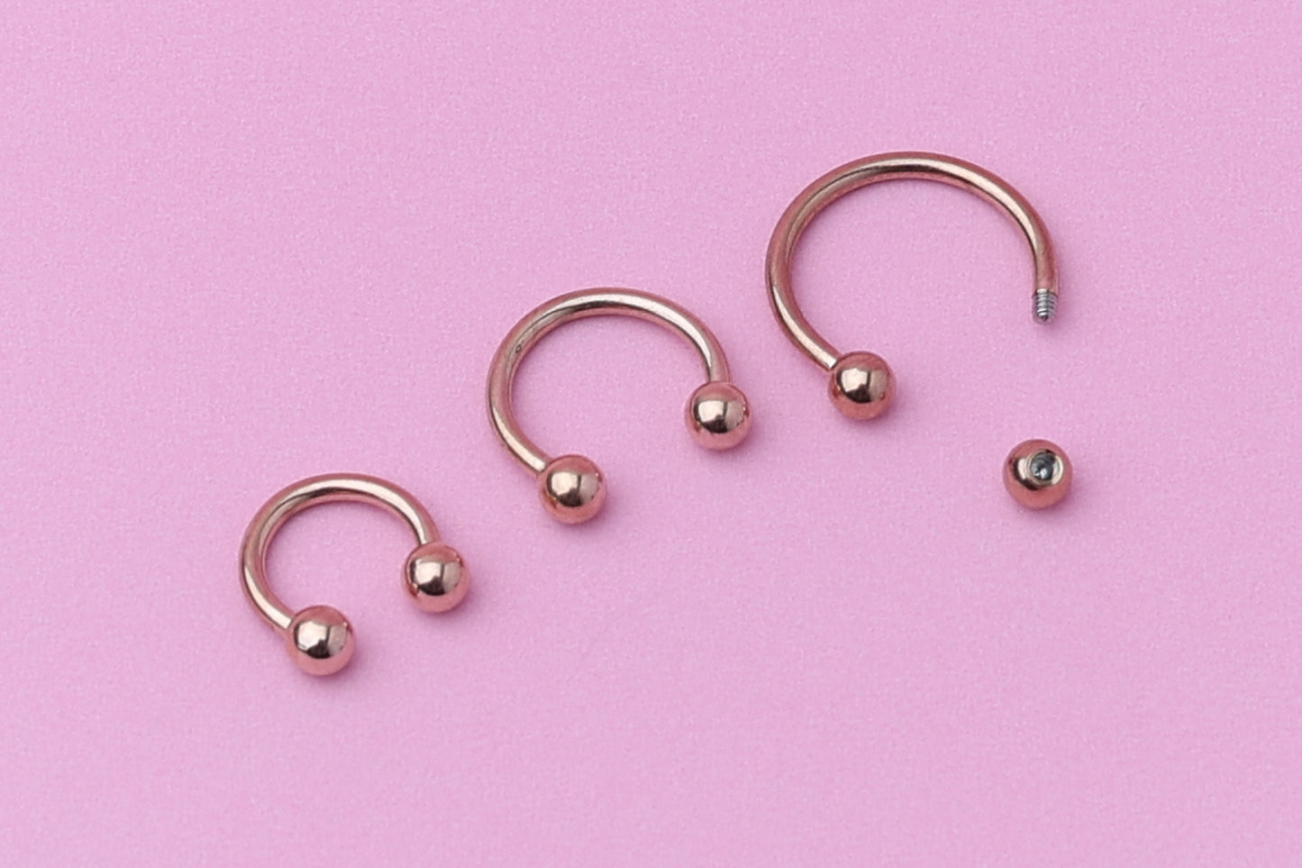 Horseshoe Septum Ring, Cartilage Piercing, Rose Gold Septum Piercing, Helix Piercing, Nose Hoop, Daith Earring, Body Jewelry