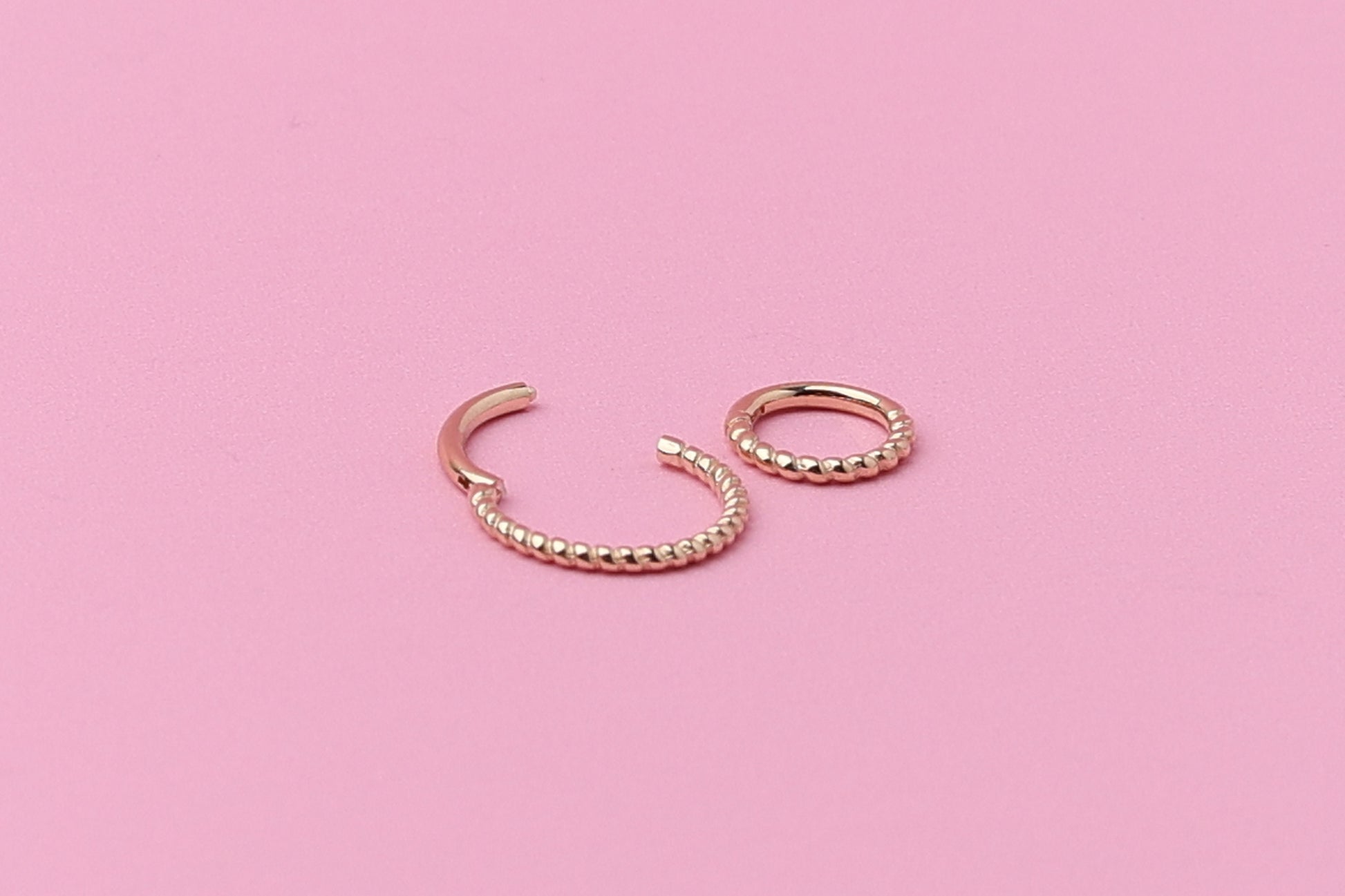 10mm Solid 14K Gold Minimal Daith Hoop, Septum Ring, Helix Hoop, Ear Piercing, 8mm, Septum Jewelry, 16 Gauge 1.2mm Hinged Segment clicker