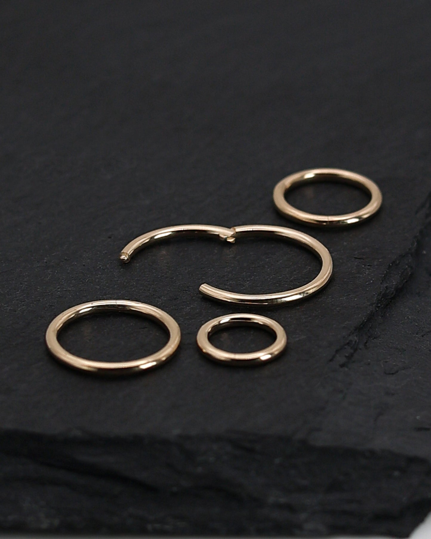 Solid 14K Gold Minimal Daith Hoop, Septum Ring, Helix Hoop, Ear Piercing, 6mm, 8mm, 10mm, 12mm, Septum Jewelry,16 Gauge 1.2mm Hinged Clicker