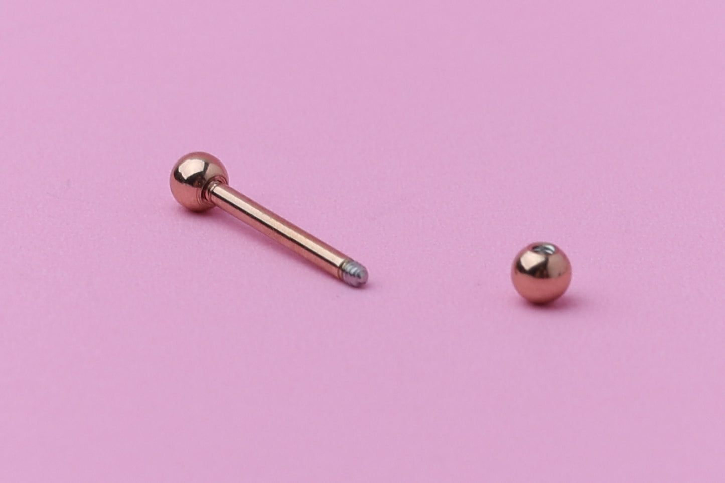 Barbell, Rose Gold Eyebrow Piercing, Nipple Piercing, Rook Piercing, Daith Bar, Lip Piercing, Tongue Jewelry, Helix Piercing