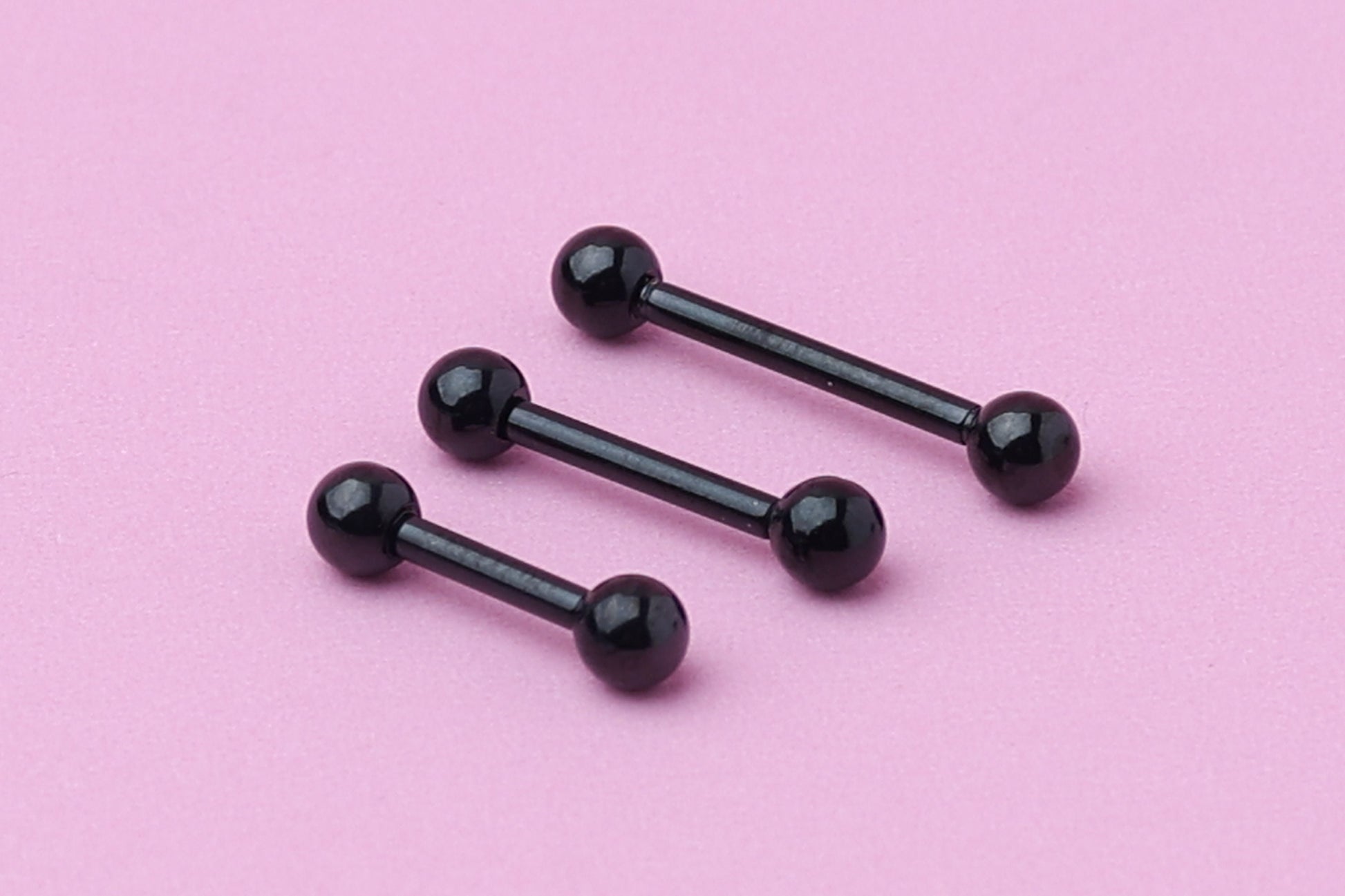 Barbell, Black Eyebrow Piercing, Nipple Piercing, Rook Piercing, Daith Bar, Nose Piercing, Tongue Jewelry, Helix Piercing