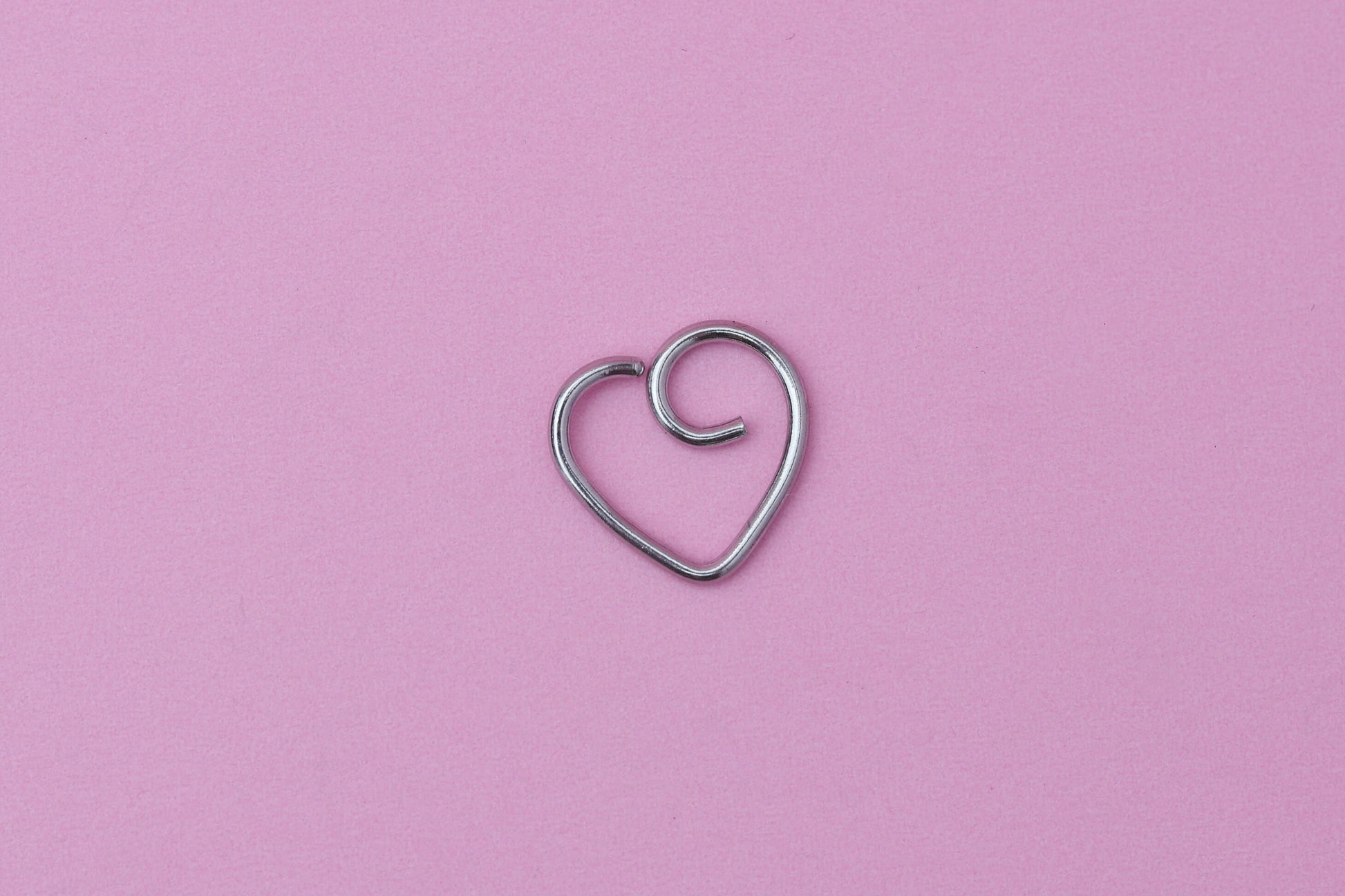 Heart Shaped Daith Hoop, Jewelry for Daith Piercings, Heart Daith Jewelry, Daith Earring