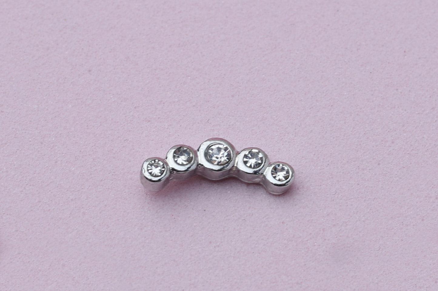 Curved Cartilage or Conch Earring Bar, Silver Cartilage Piercing, Curved CZ Stud, Bar Stud, Curved Helix Screwback, Curved Conch Earring