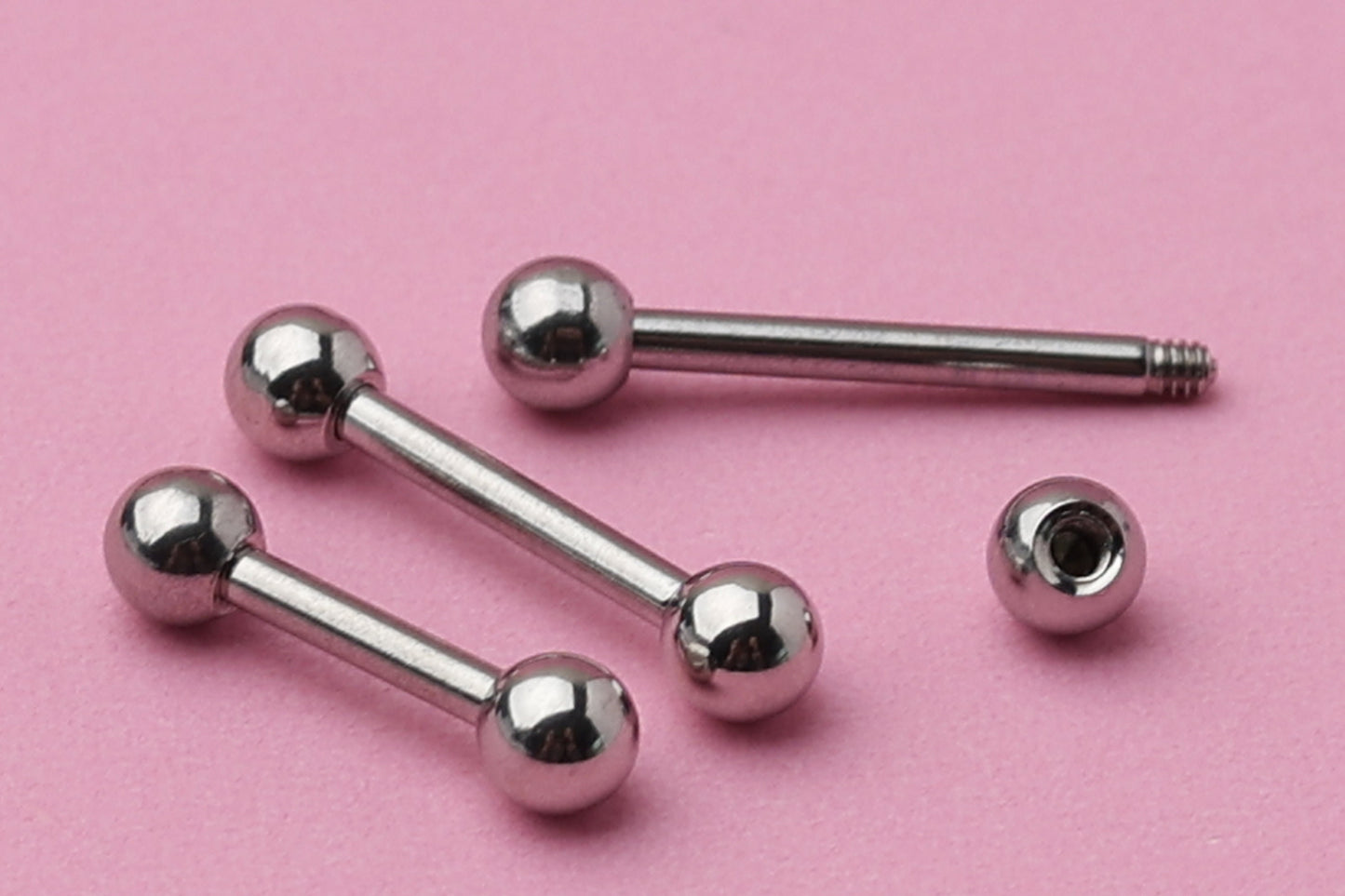 Barbell, Silver Eyebrow Piercing, Nipple Piercing, Rook Piercing, Daith Bar, Lip Piercing, Tongue Jewelry, Helix Piercing