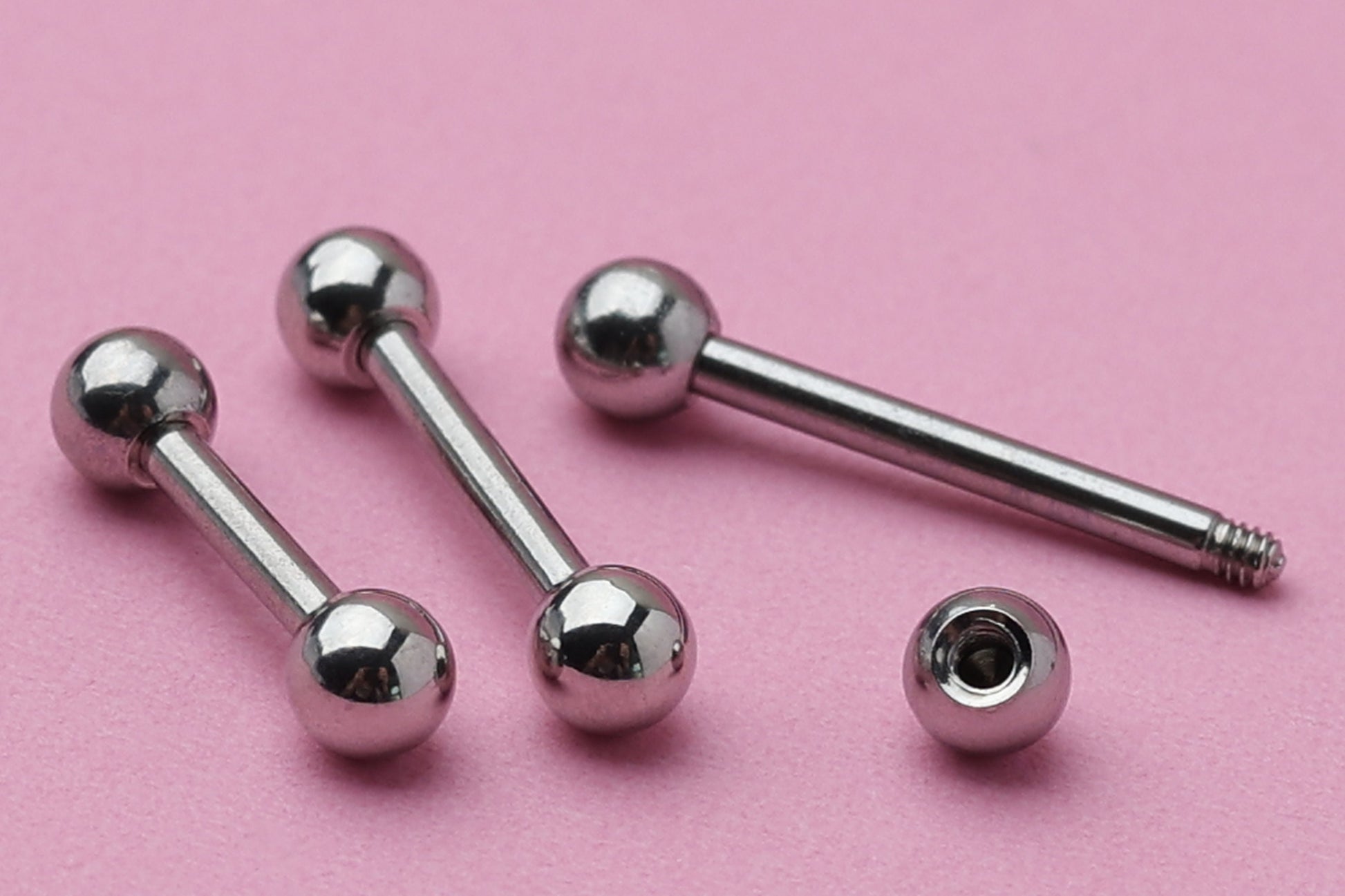 Barbell, Silver Eyebrow Piercing, Nipple Piercing, Rook Piercing, Daith Bar, Lip Piercing, Tongue Jewelry, Helix Piercing