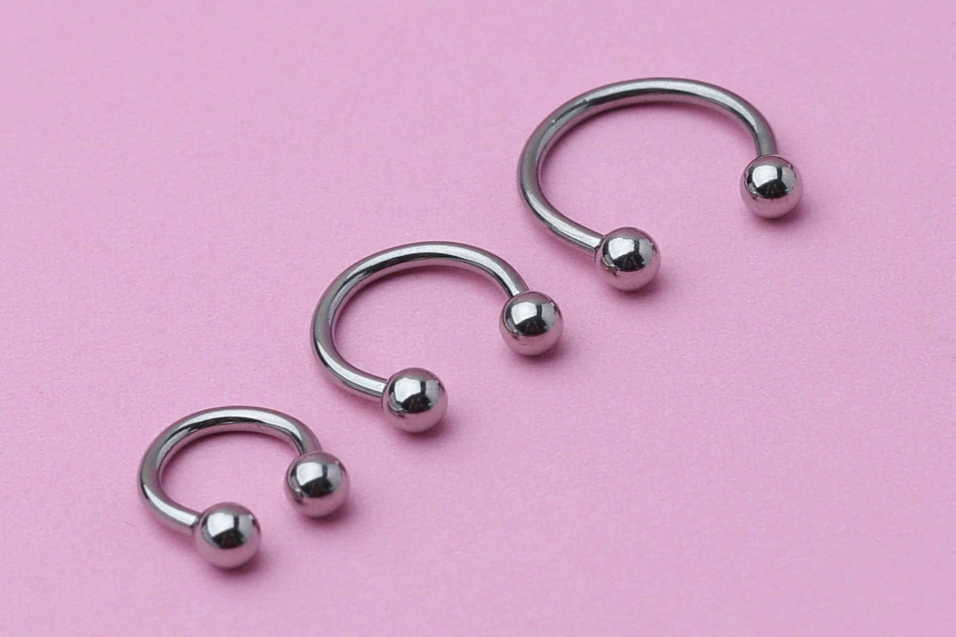 Horseshoe Septum Ring, Cartilage Piercing, Silver Septum Piercing, Helix Piercing, Nose Hoop, Daith Earring, Body Jewelry