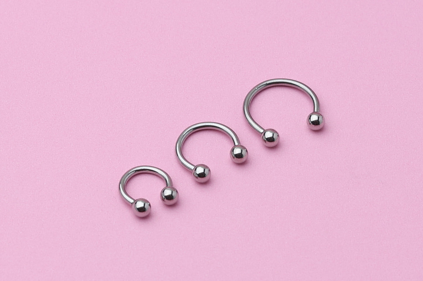 Horseshoe Septum Ring, Cartilage Piercing, Silver Septum Piercing, Helix Piercing, Nose Hoop, Daith Earring, Body Jewelry