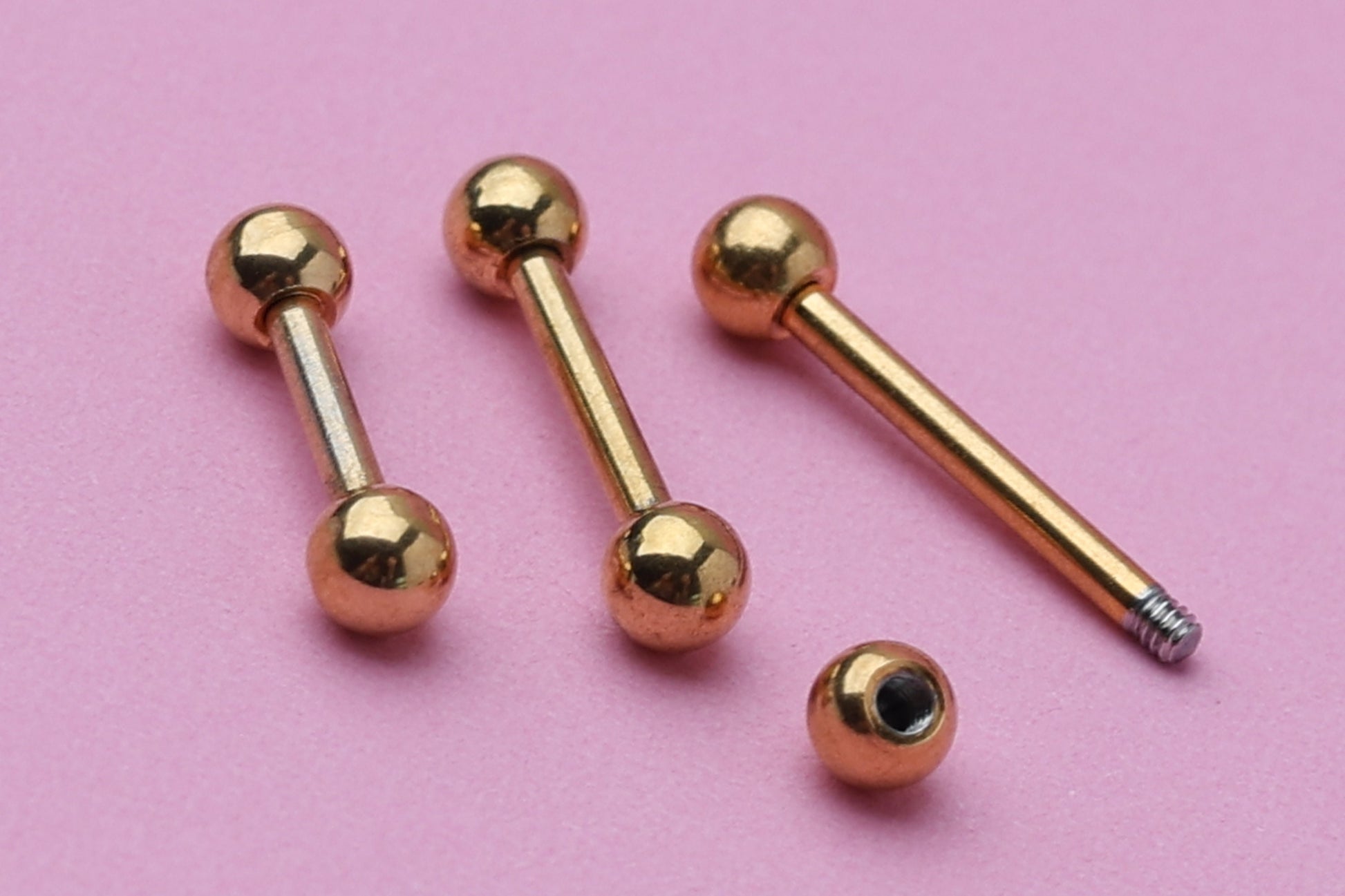 Barbell, Gold Eyebrow Piercing, Nipple Piercing, Rook Piercing, Daith Bar, Lip Piercing, Tongue Jewelry, Helix Piercing