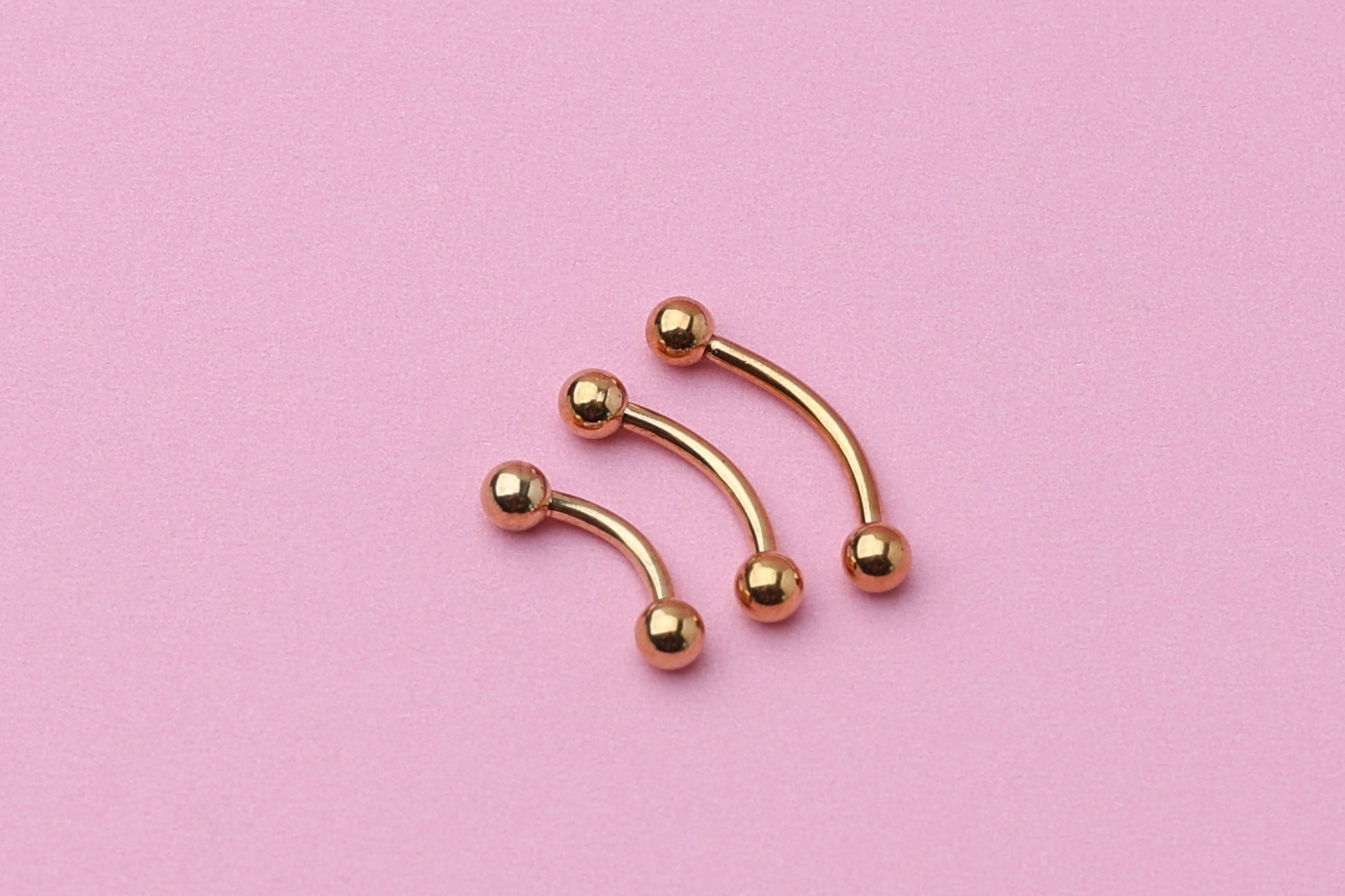 Curved Barbell, Gold Eyebrow Piercing, Nipple Piercing, Rook Piercing Lip Piercing, Labret Jewelry, Daith Bar, Helix Piercing