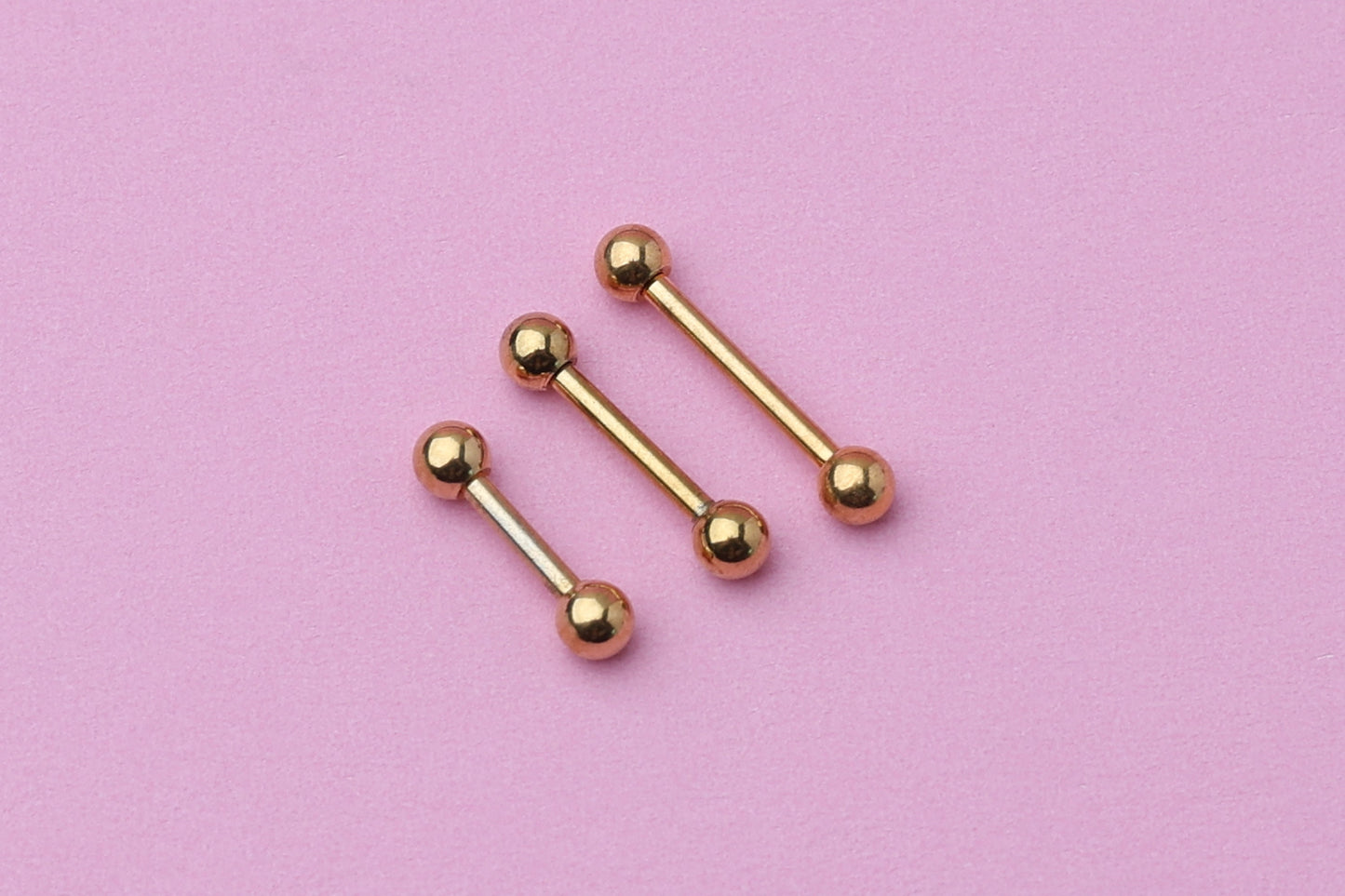 Barbell, Gold Eyebrow Piercing, Nipple Piercing, Rook Piercing, Daith Bar, Lip Piercing, Tongue Jewelry, Helix Piercing