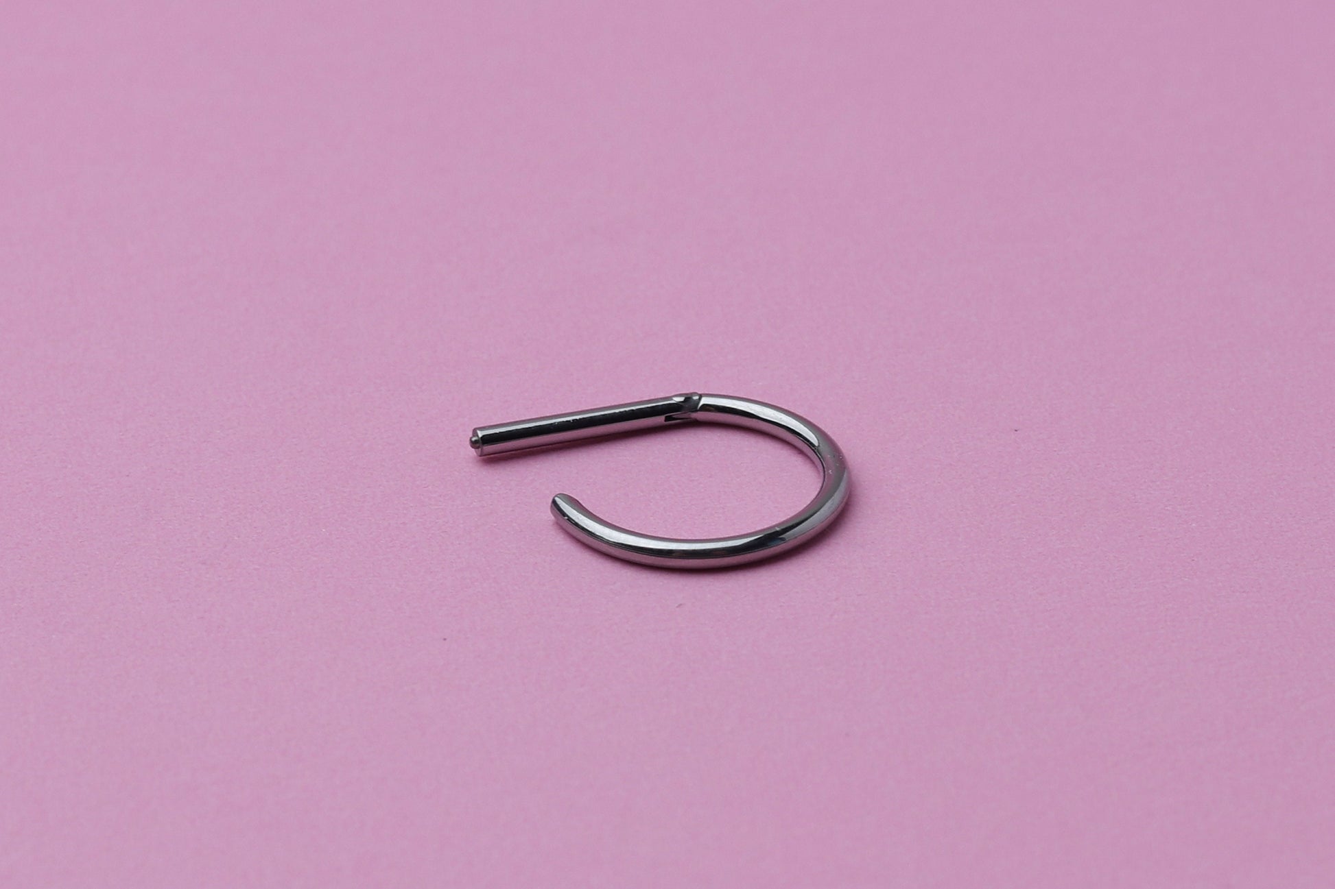 D Shaped Septum Clicker, Septum Jewelry, Unique Septum Ring, Septum Hoop