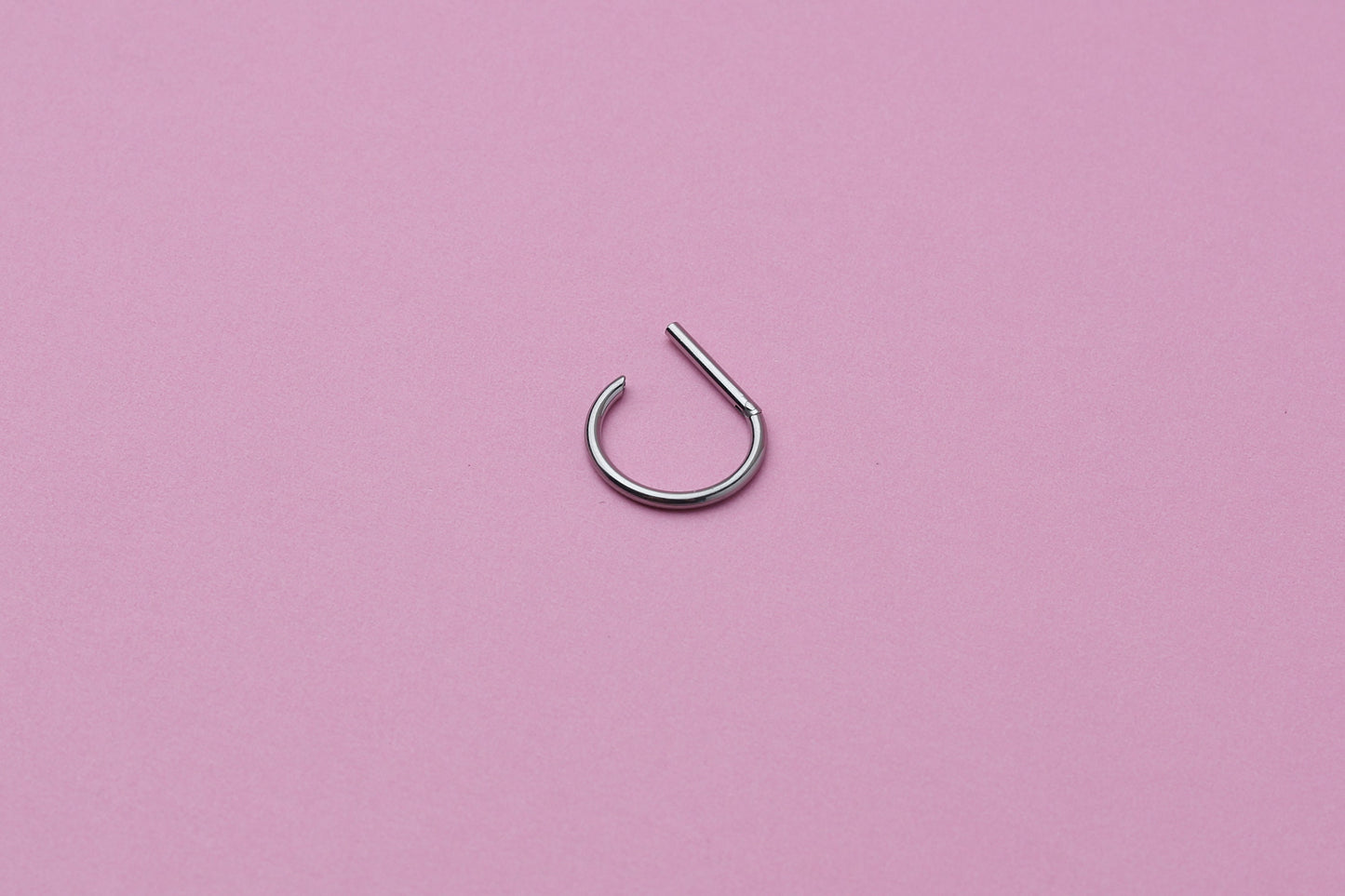 D Shaped Septum Clicker, Septum Jewelry, Unique Septum Ring, Septum Hoop