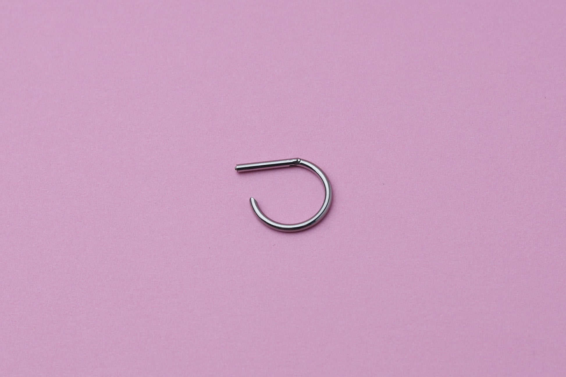 D Shaped Septum Clicker, Septum Jewelry, Unique Septum Ring, Septum Hoop