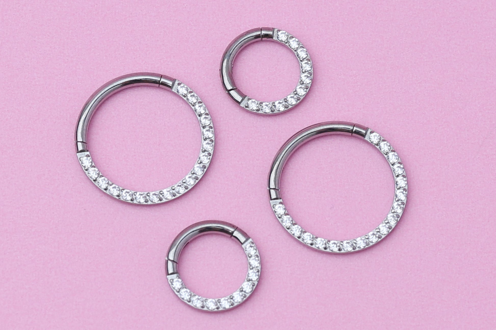 Titanium Septum Ring - ASTM F136 Hoop Clicker, 16G 1.2mm Hinged Segment - Daith Hoop - Septum Piercing - Daith Jewelry - Sleeper Earrings AB