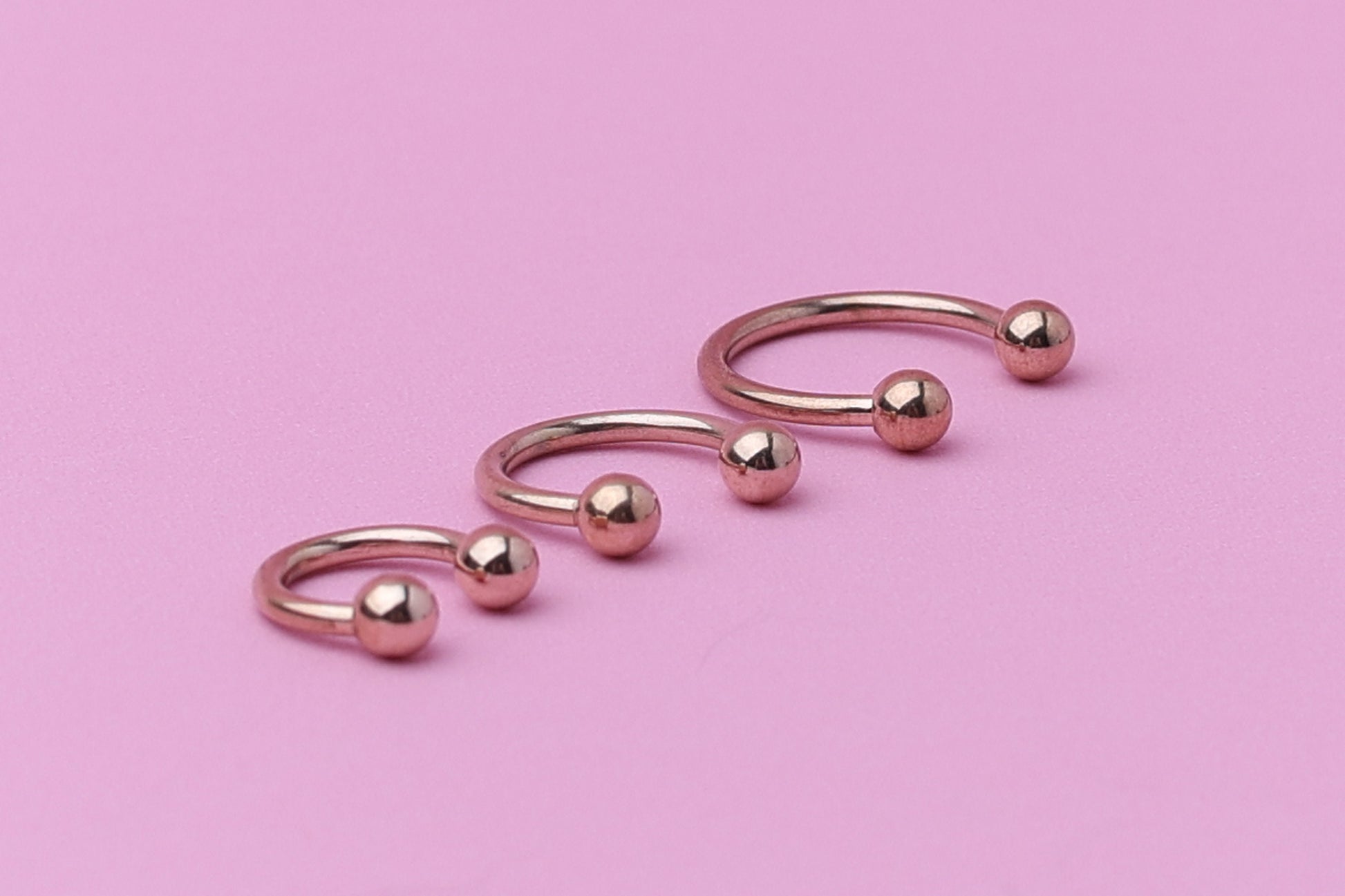 Horseshoe Septum Ring, Cartilage Piercing, Rose Gold Septum Piercing, Helix Piercing, Nose Hoop, Daith Earring, Body Jewelry