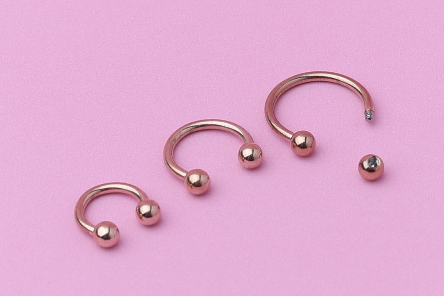 Horseshoe Septum Ring, Cartilage Piercing, Rose Gold Septum Piercing, Helix Piercing, Nose Hoop, Daith Earring, Body Jewelry