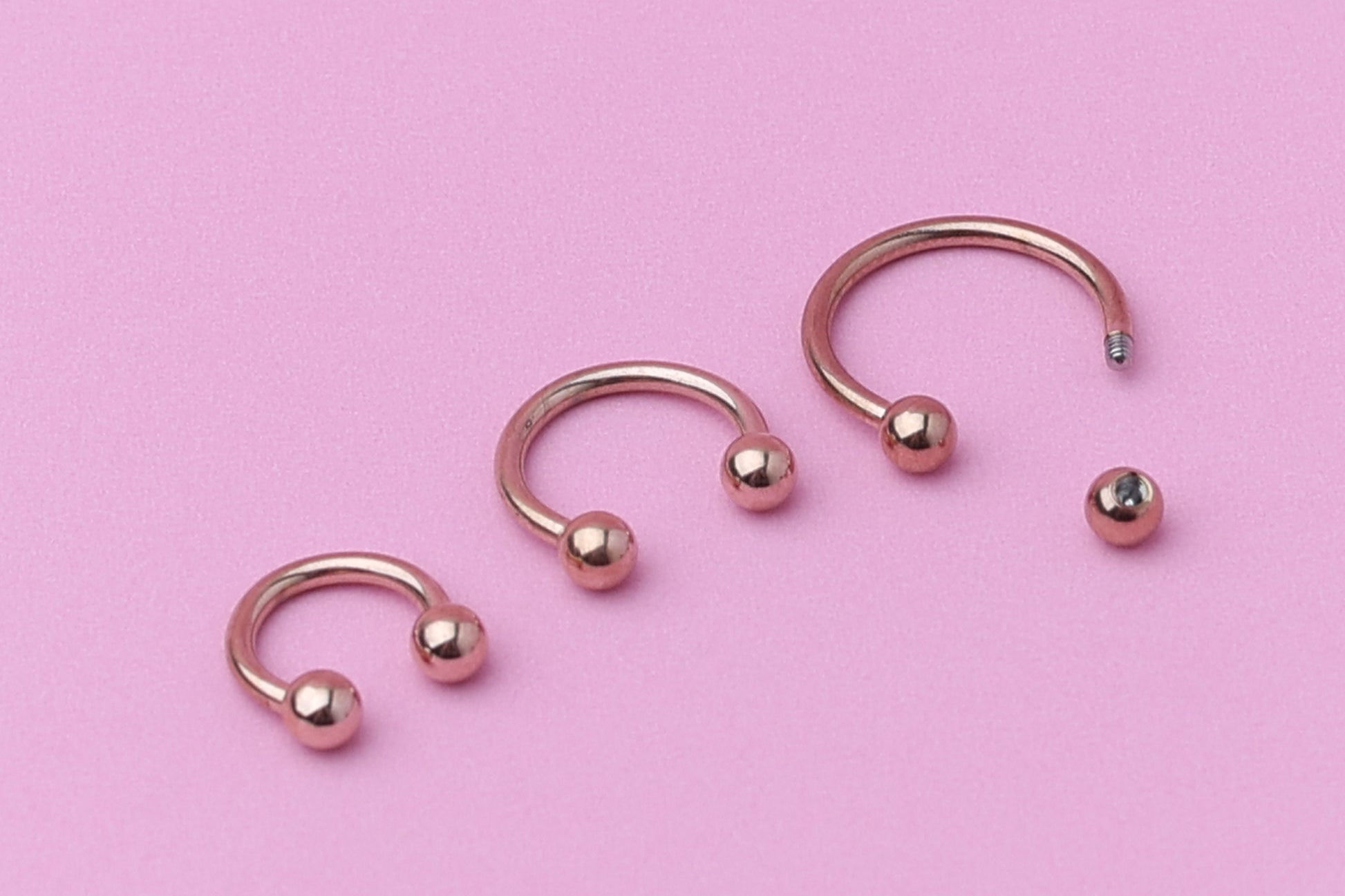 Horseshoe Septum Ring, Cartilage Piercing, Rose Gold Septum Piercing, Helix Piercing, Nose Hoop, Daith Earring, Body Jewelry