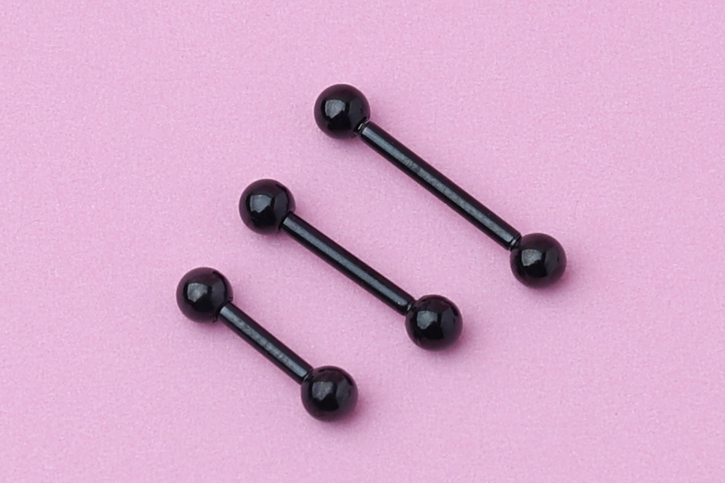 Barbell, Black Eyebrow Piercing, Nipple Piercing, Rook Piercing, Daith Bar, Nose Piercing, Tongue Jewelry, Helix Piercing