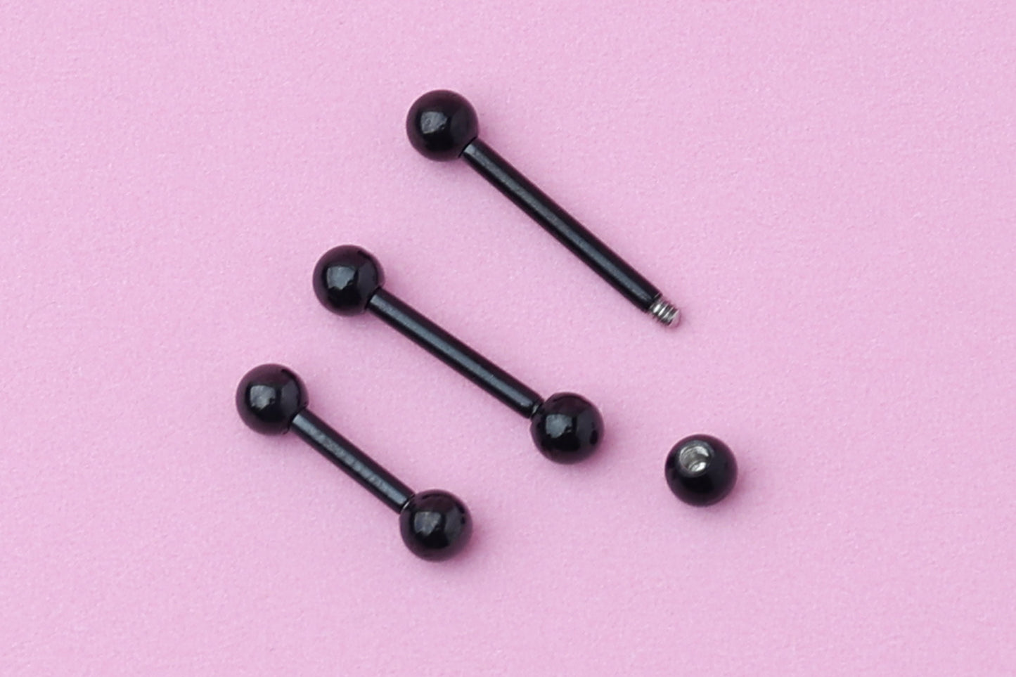 Barbell, Black Eyebrow Piercing, Nipple Piercing, Rook Piercing, Daith Bar, Nose Piercing, Tongue Jewelry, Helix Piercing