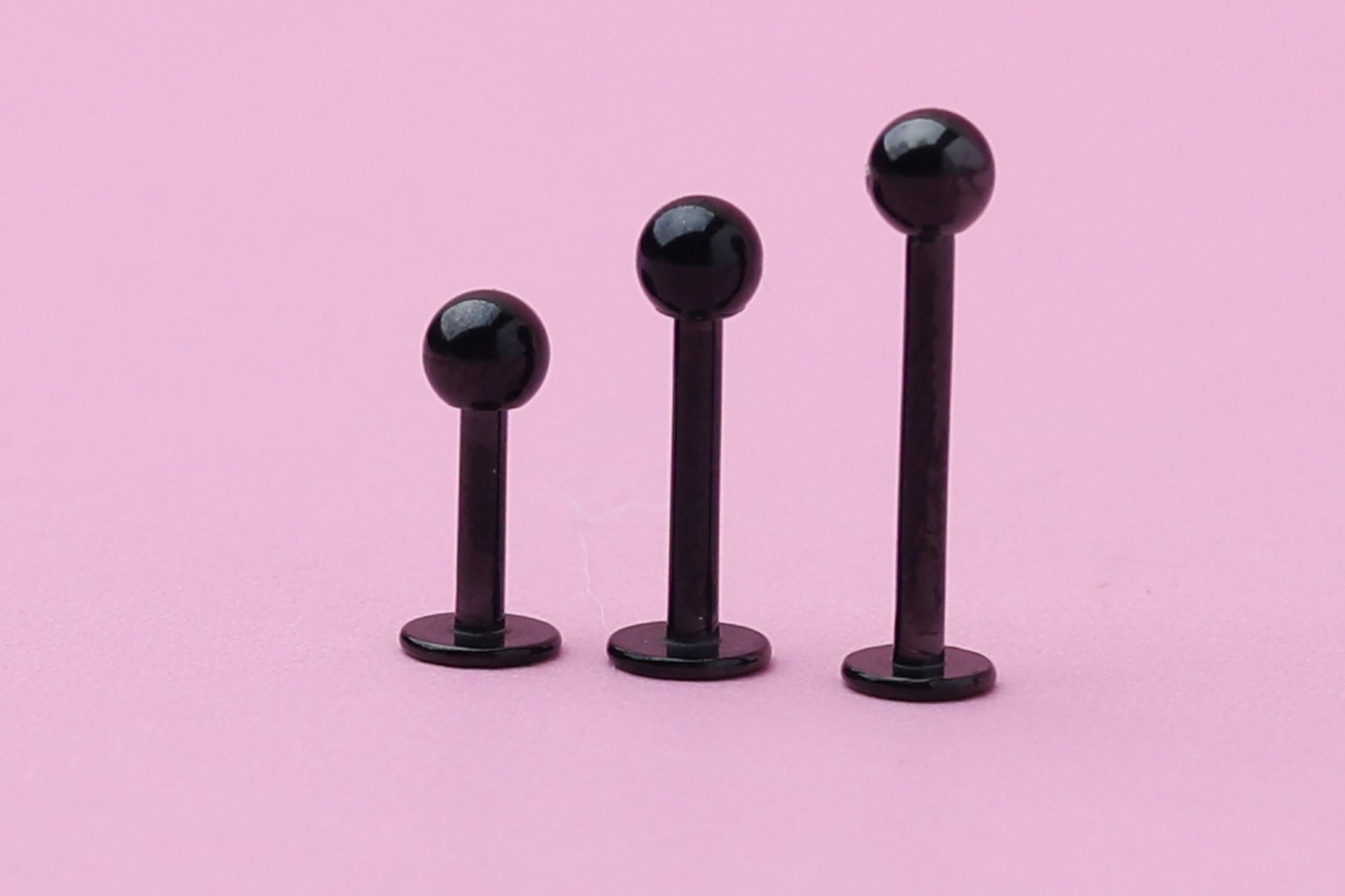 Labret Stud, Black Labret Jewelry, Flat Back Earring, Conch Stud, Conch Hoop, Lip Piercing, Daith Bar, Helix Piercing, Tragus Piercing