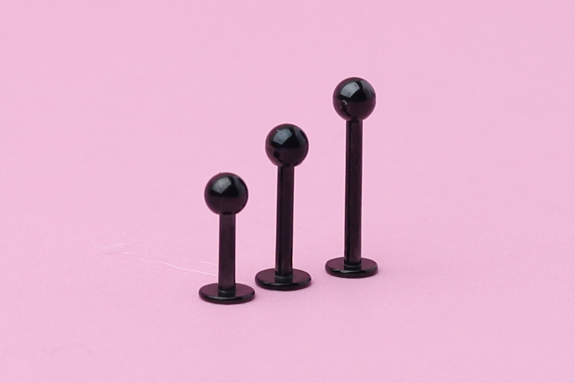 Labret Stud, Black Labret Jewelry, Flat Back Earring, Conch Stud, Conch Hoop, Lip Piercing, Daith Bar, Helix Piercing, Tragus Piercing