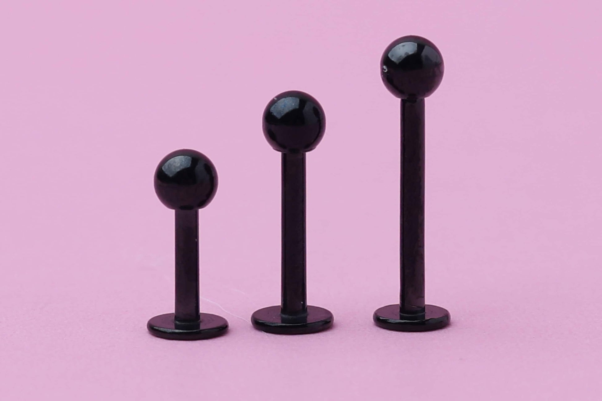 Labret Stud, Black Labret Jewelry, Flat Back Earring, Conch Stud, Conch Hoop, Lip Piercing, Daith Bar, Helix Piercing, Tragus Piercing