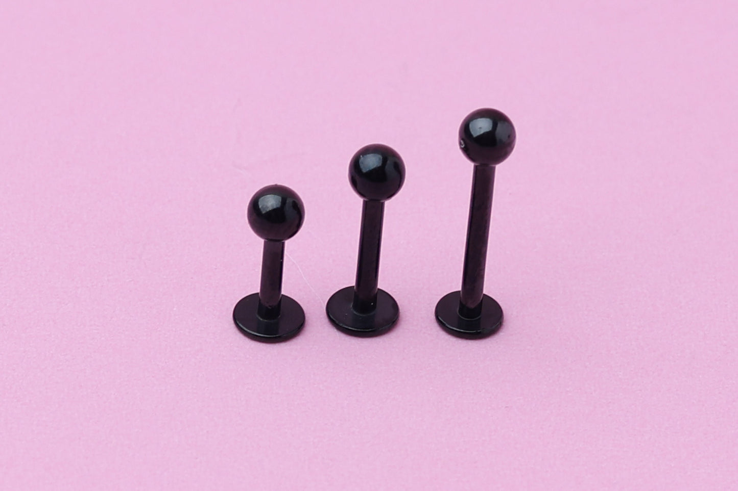 Labret Stud, Black Labret Jewelry, Flat Back Earring, Conch Stud, Conch Hoop, Lip Piercing, Daith Bar, Helix Piercing, Tragus Piercing