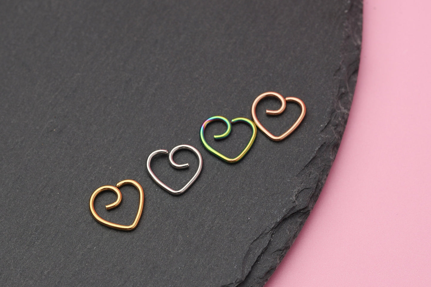 Heart Shaped Daith Hoop, Jewelry for Daith Piercings, Heart Daith Jewelry, Daith Earring