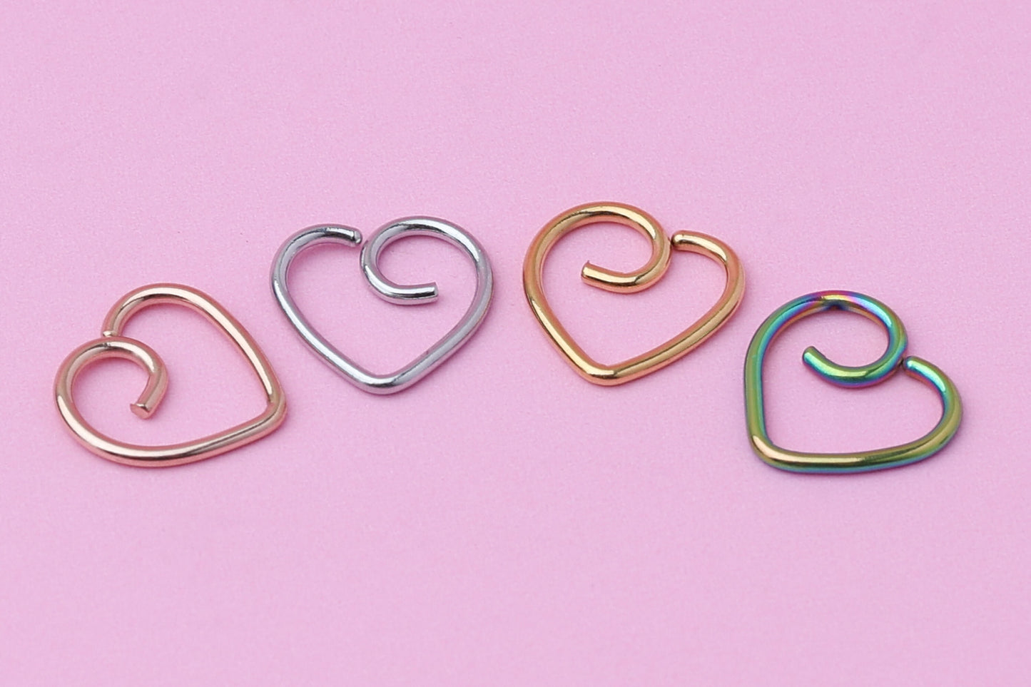 Heart Shaped Daith Hoop, Jewelry for Daith Piercings, Heart Daith Jewelry, Daith Earring